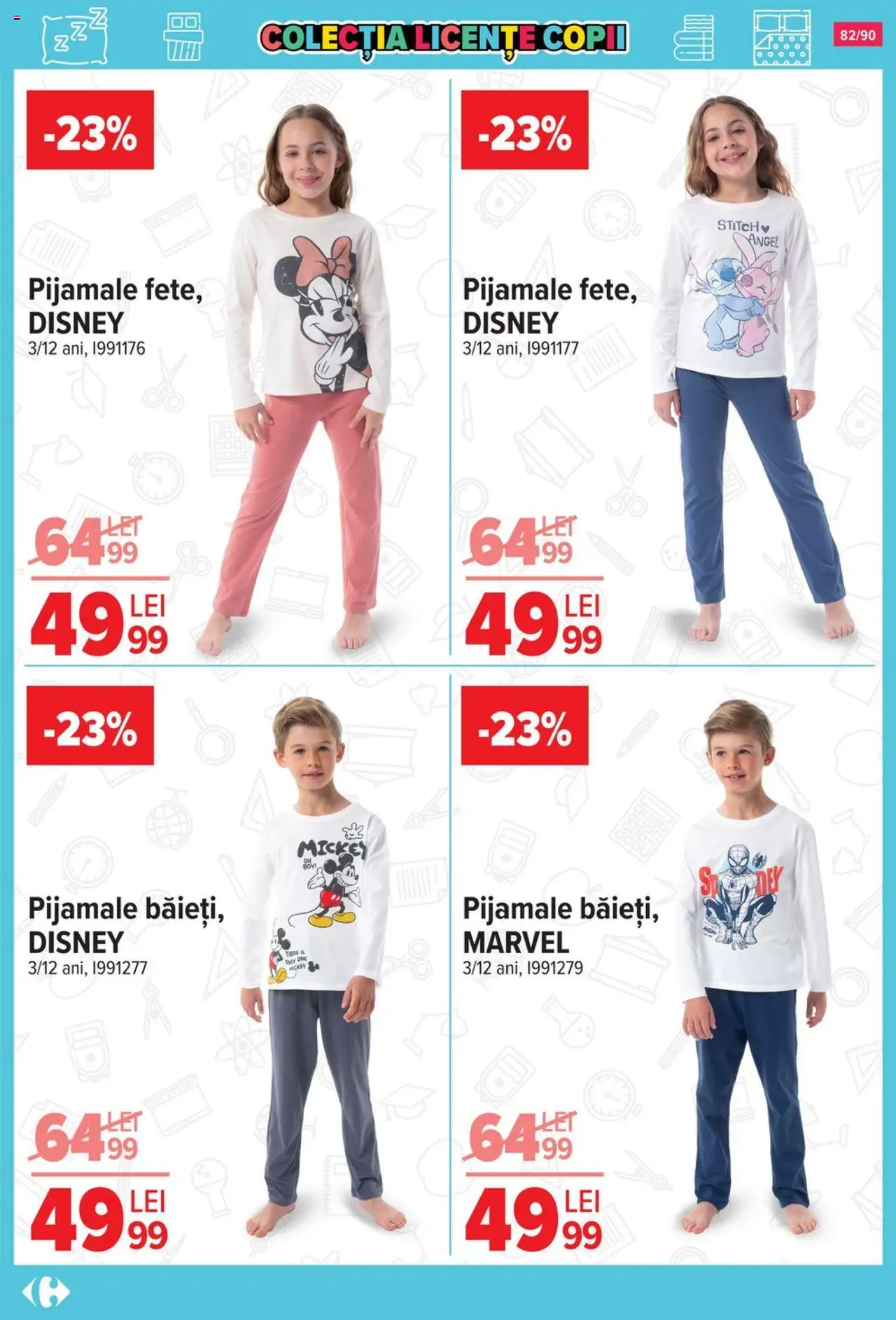 Carrefour catalog - Începe școala – valabil de la 13.08.2025 | Pagină: 83 | Produse: Pijamale