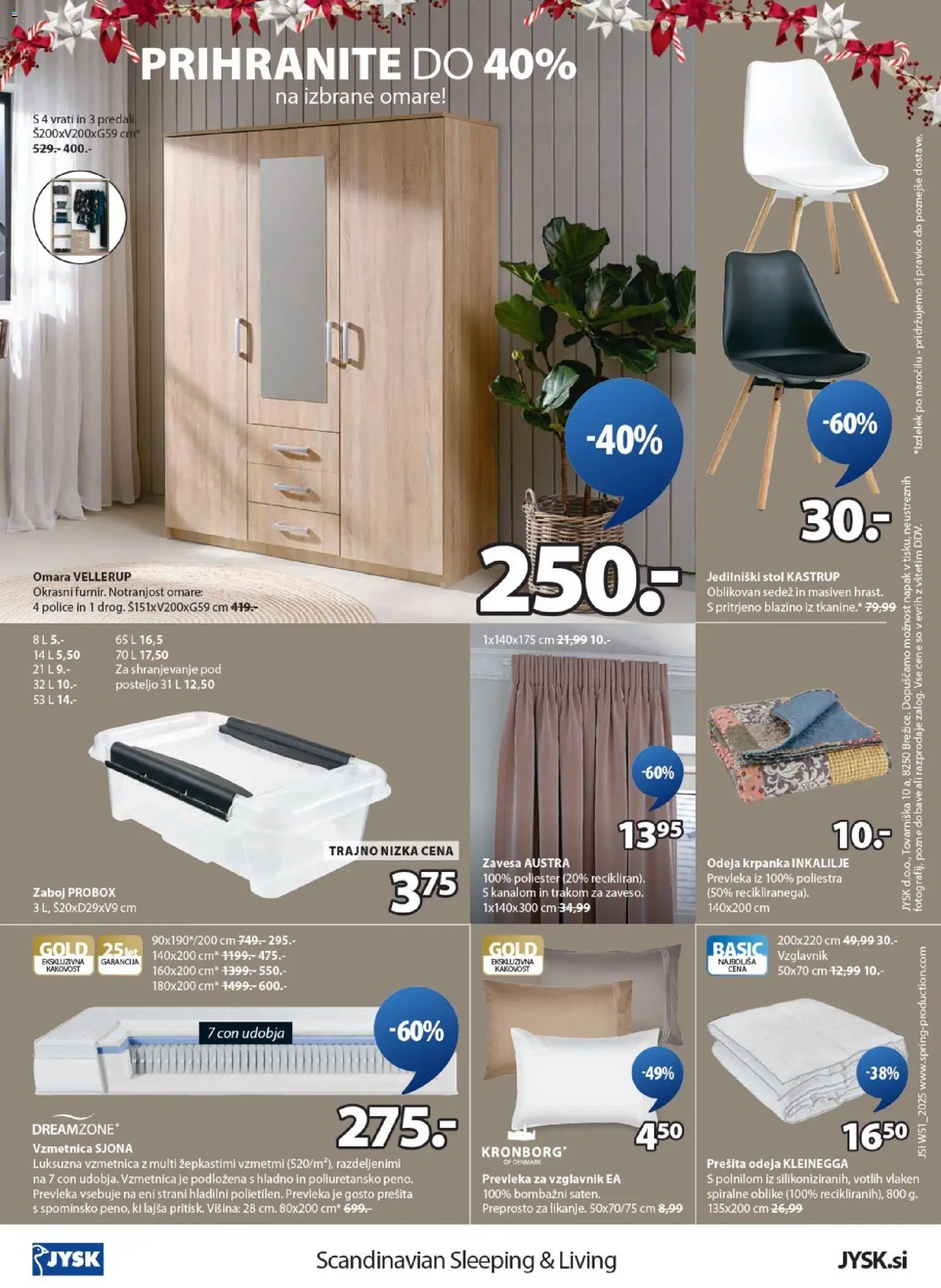 Novi JYSK katalog ponudbe – veljaven od 17.12.2025 | Stran: 12 | Izdelki: Prešita odeja, Vzglavnik, Prevleka, Zaboj