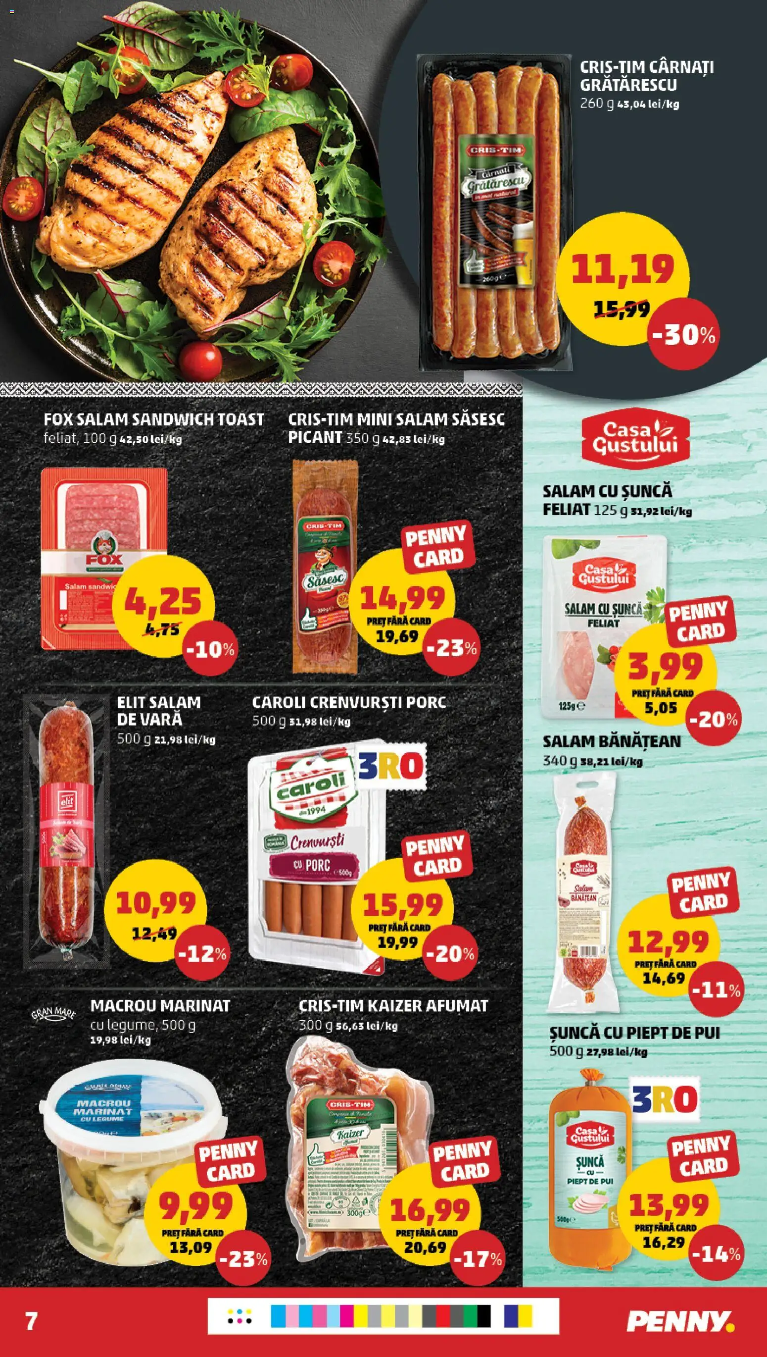 Noul catalog PENNY – valabil de la 04.03.2026 | Pagină: 7 | Produse: Hacıyatmaz Kedi Oyuncağı, Crenvurști, Salam, Șuncă
