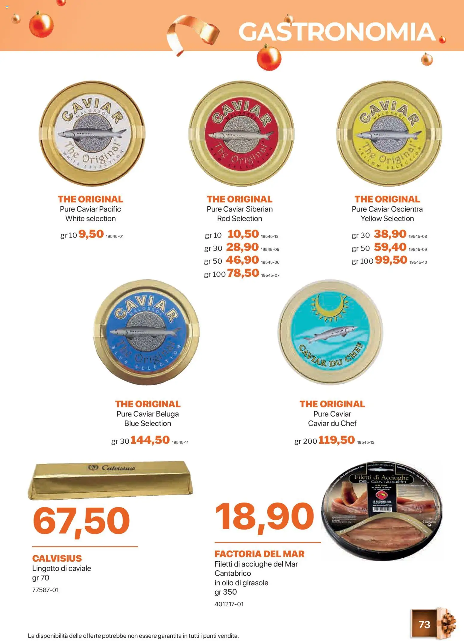 Volantino Sogegross del 05.11.2025 | Pagina: 73 | Prodotti: Olio, The, Acciughe, Olio di girasole