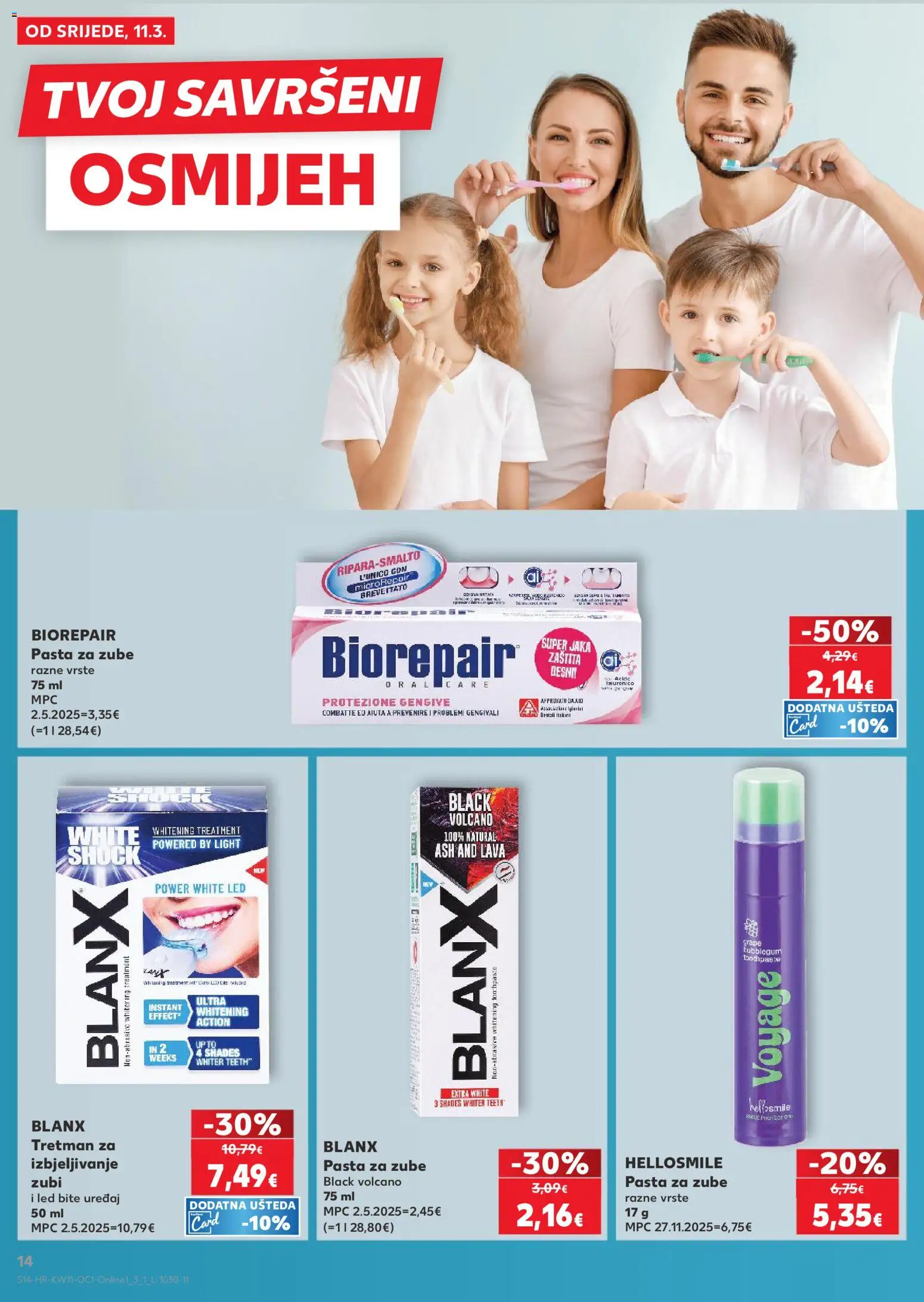 Kaufland katalog | vrijedi od 11.03.2026 | Stranica: 14 | Proizvodi: Pasta za zube, Pasta