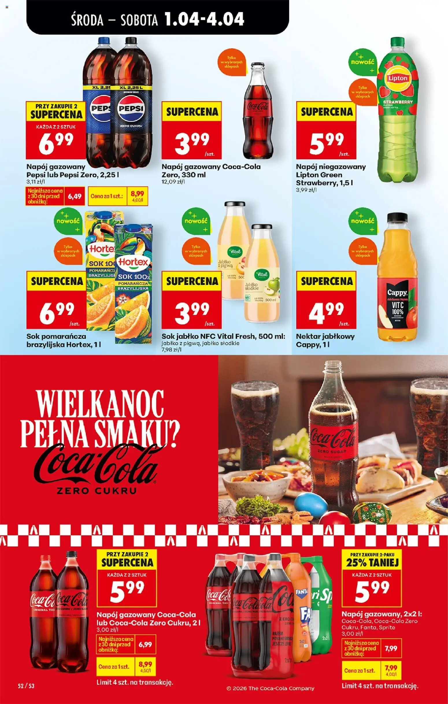 Biedronka gazetka od środy od 01.04.2026 | Strona: 60 | Produkty: Pigwa, Sok pomarańczowy, Sok, Jabłka