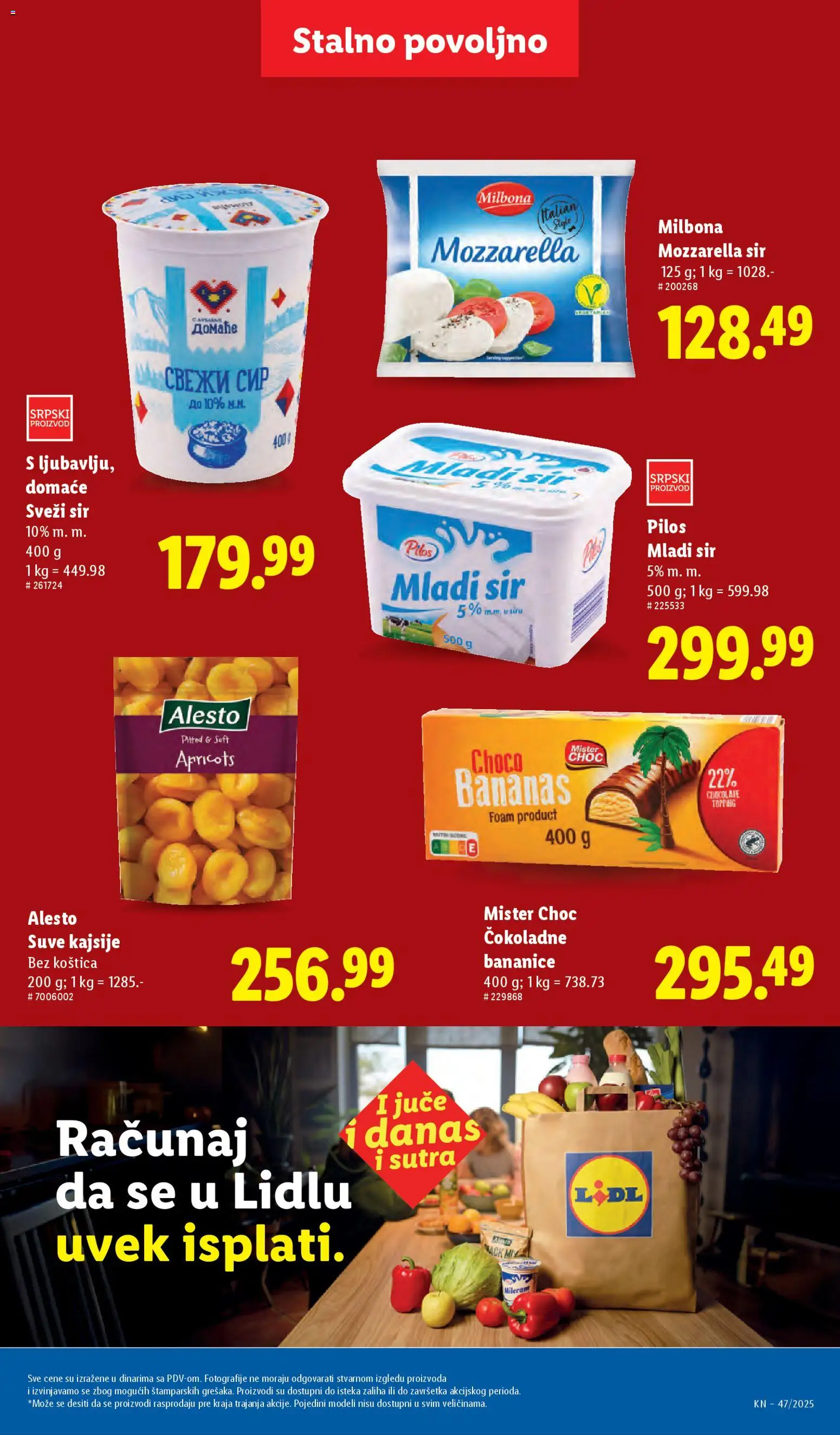 Lidl katalog - važi od 20.11.2025 | Strana: 35 | Proizvode: Banana, Mladi sir, Sir, Mozzarella