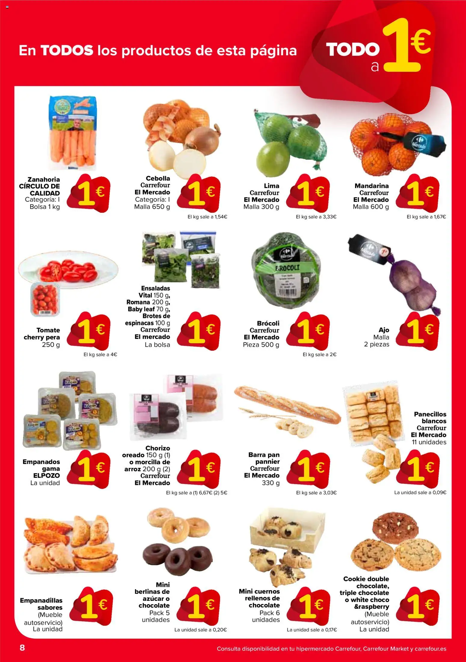 Carrefour folleto │ válido desde el 15.01.2026 | Página: 8 | Productos: Lima, Pan, Zanahoria, Bolsa
