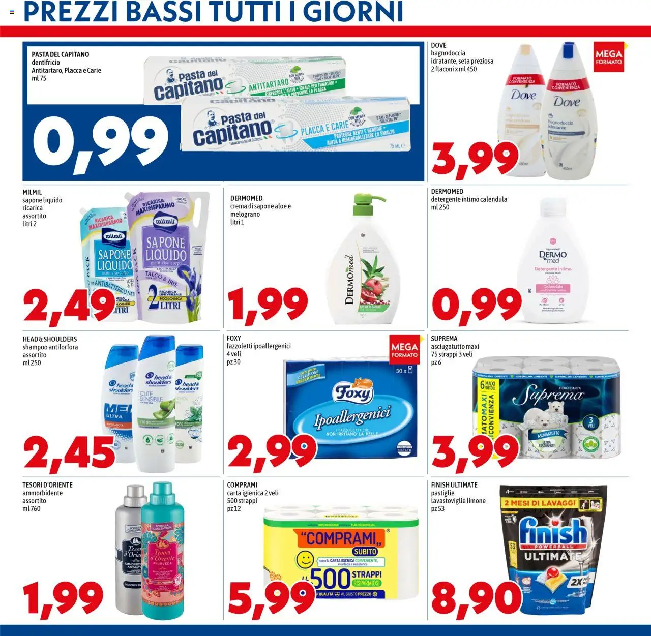 Volantino Mega del 02.10.2025 | Pagina: 11 | Prodotti: Sapone, Detergente, Intimo, Asciugatutto