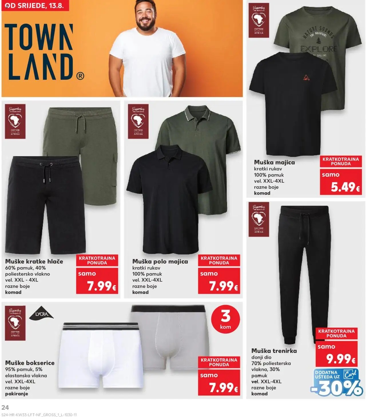Kaufland katalog | vrijedi od 13.08.2025 | Stranica: 24 | Proizvodi: Majica, Hlače, Kratke hlače, Trenirka