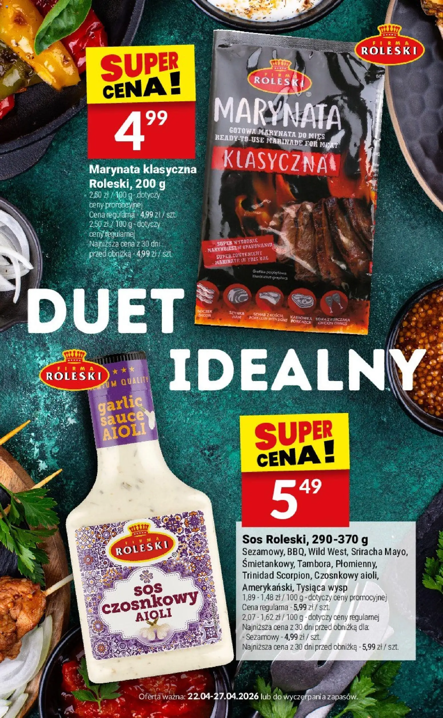 Twój Market gazetka - Najlepsze Grillove Dodatki od 22.04.2026 | Strona: 3 | Produkty: Schab, Szynka, Sriracha, Sos