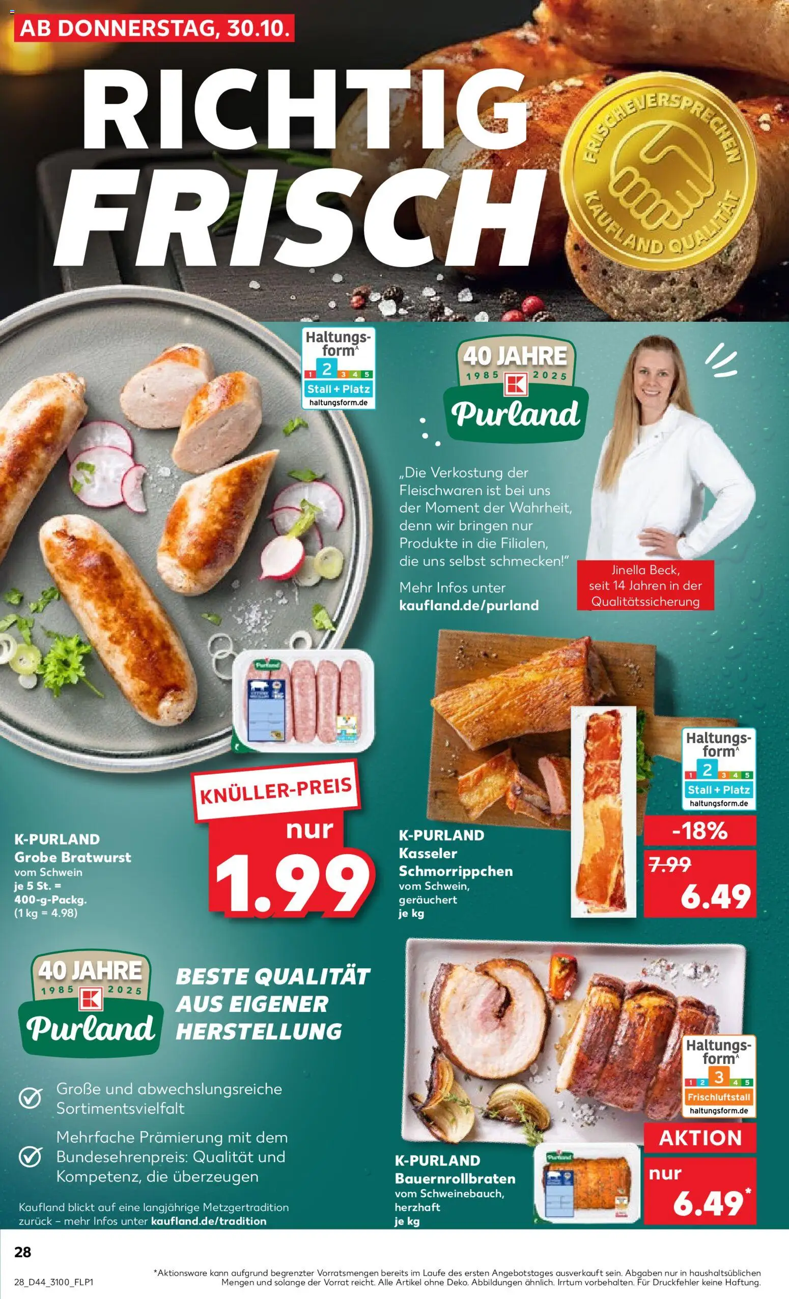 Kaufland prospekt Leipzig	 – gültig ab 30.10.2025 | Seite: 28 | Produkte: Bratwurst