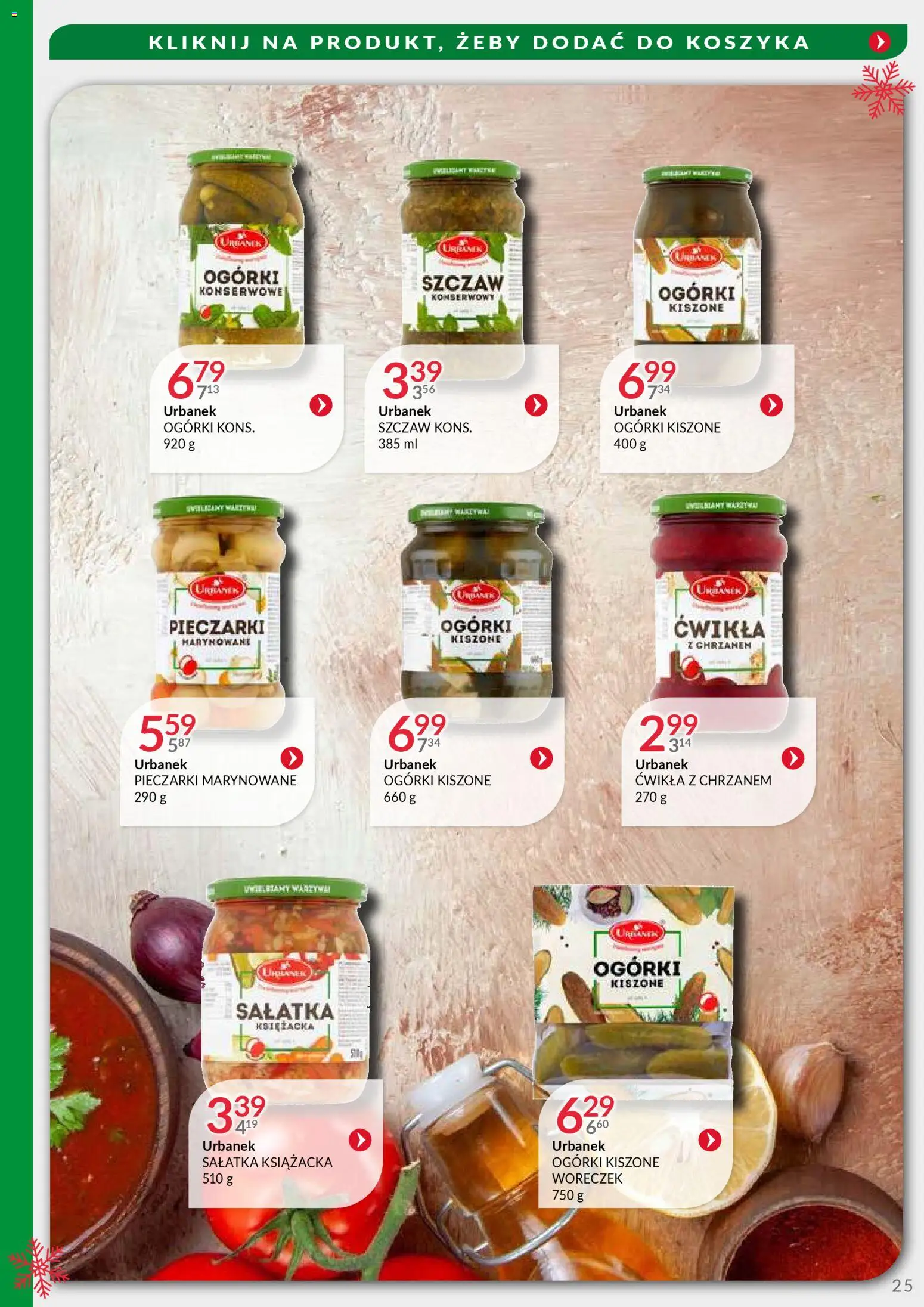 Eurocash Gazetka - Oferta Handlowa MR Południowy Wschód od 24.11.2025 | Strona: 25 | Produkty: Pieczarki, Ogórki, Sałatka, Warzywa