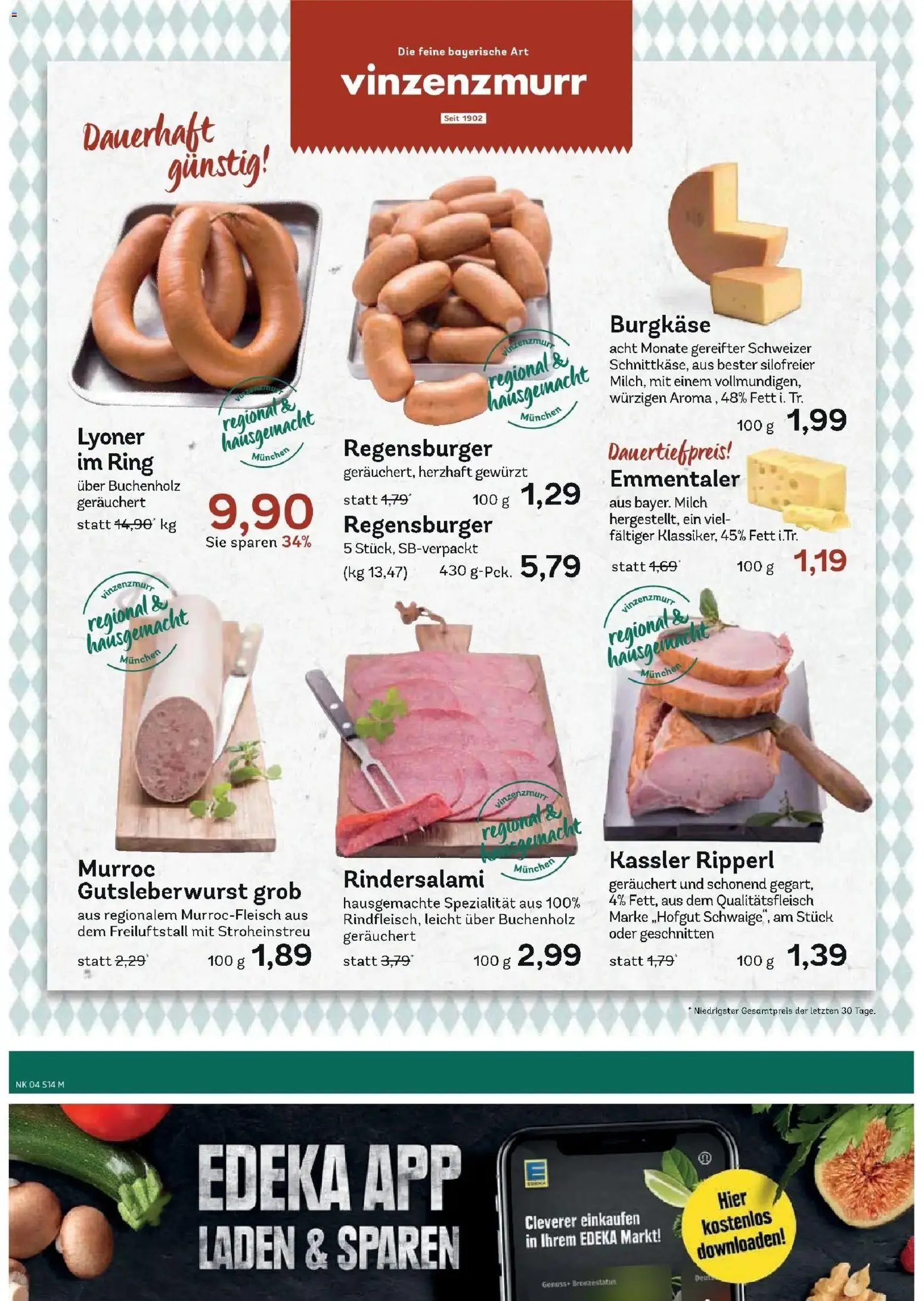 Edeka prospekt München	 – gültig ab 18.01.2026 | Seite: 16 | Produkte: Milch, Salami