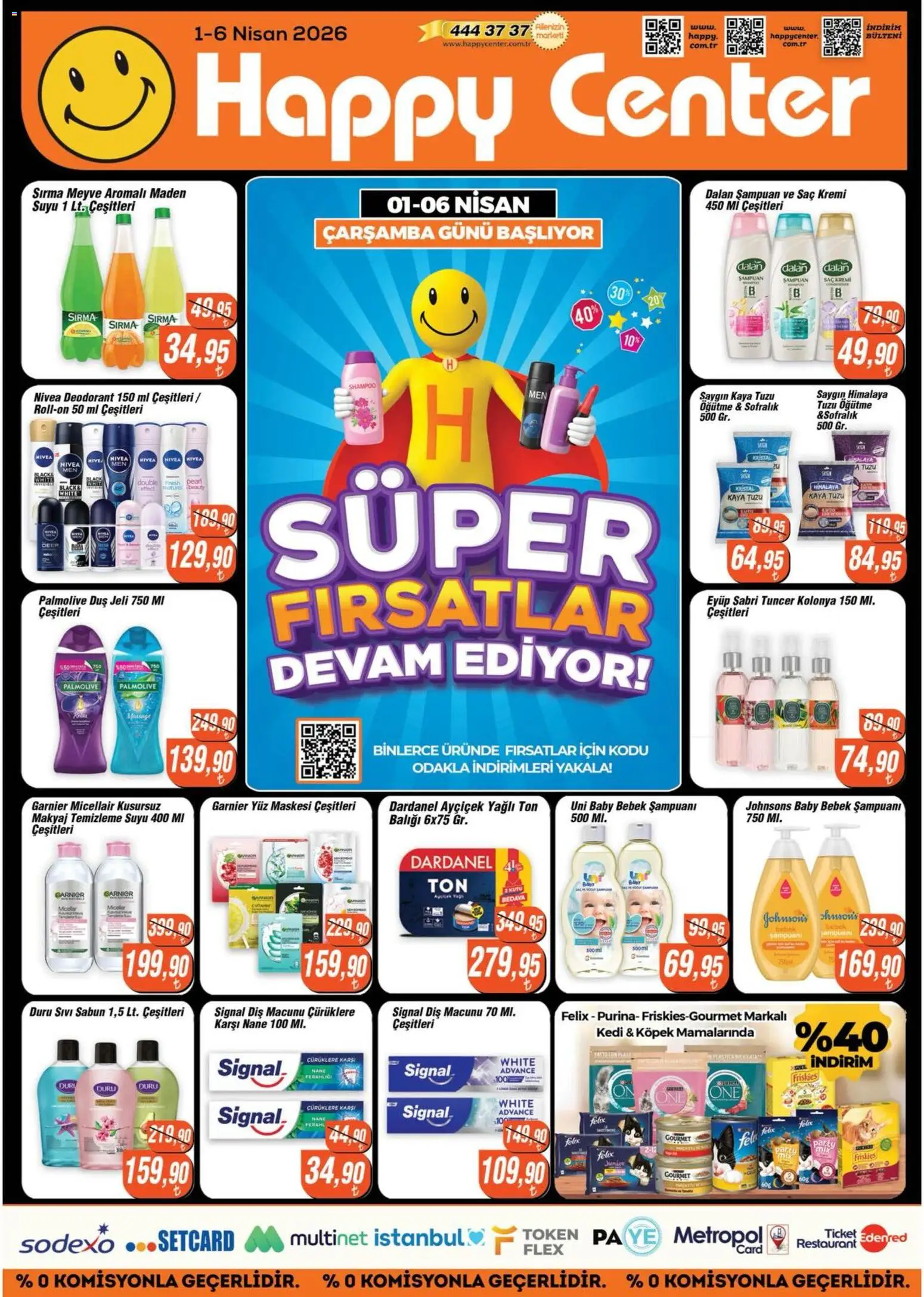 Happy Center Katalog - 01.04.2026 tarihinden itibaren geçerlidir | Sayfa: 4 | Ürünler: Duş, Saç Kremi, Deodorant, Nane