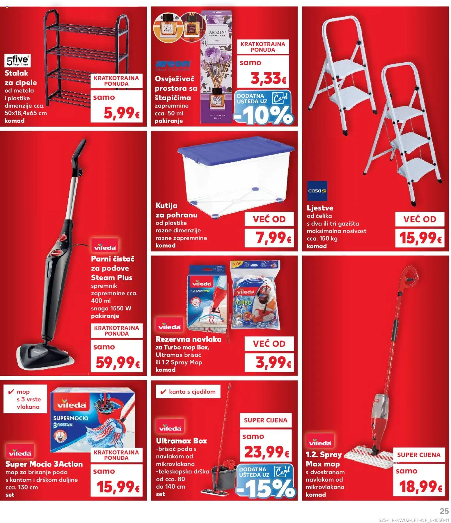 Kaufland katalog | vrijedi od 07.01.2026 | Stranica: 25 | Proizvodi: Kutija, Mop, Ljestve, Parni čistač