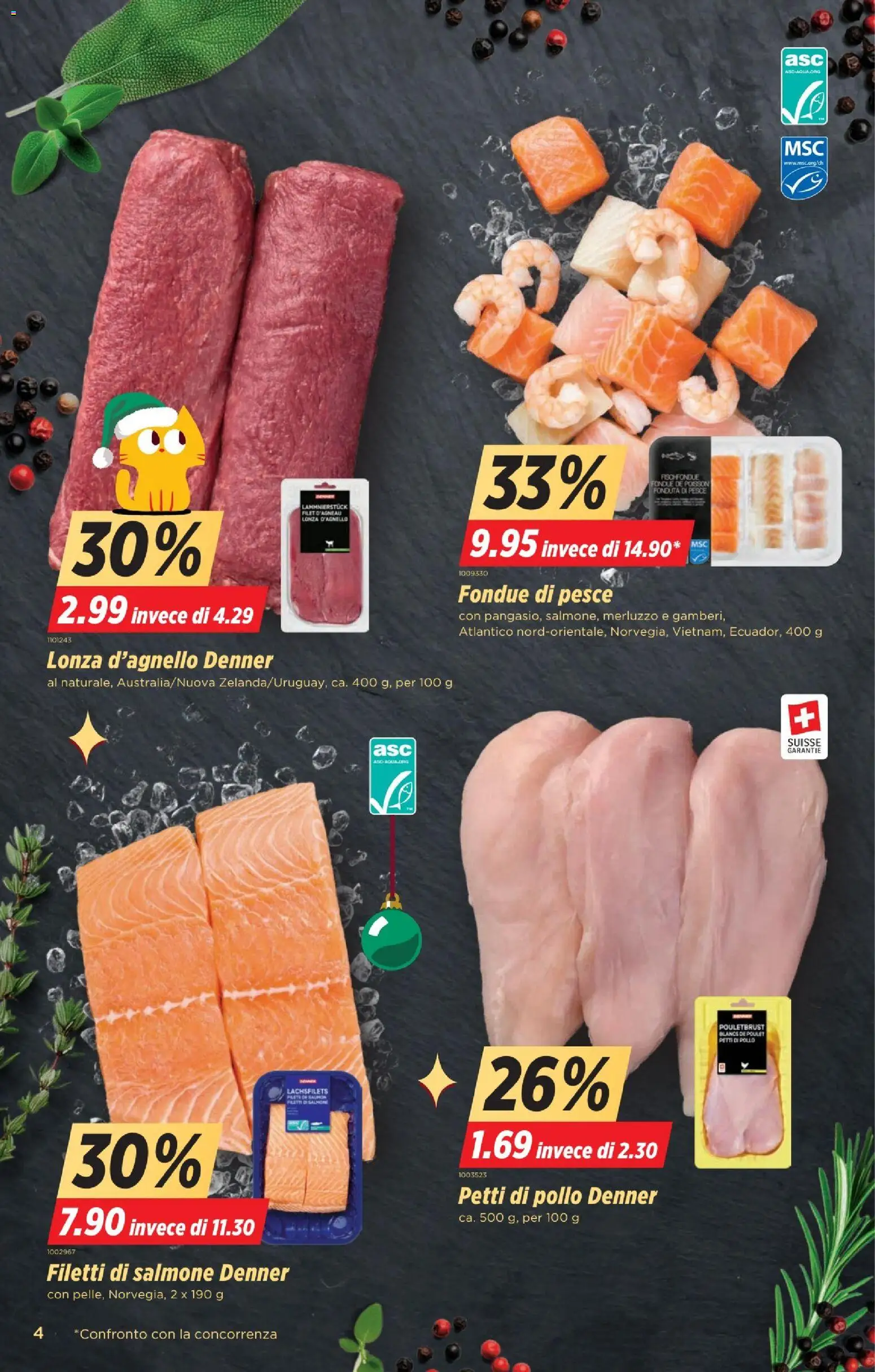 Denner Aktionen IT – gültig ab 23.12.2025 | Seite: 4 | Produkte: Pouletbrust, Fondue