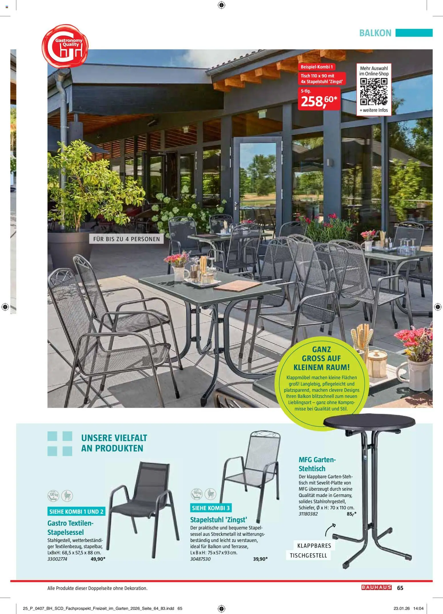 Bauhaus Freizeit im Garten gültig ab 01.05.2026 | Seite: 65 | Produkte: Sessel, Tisch