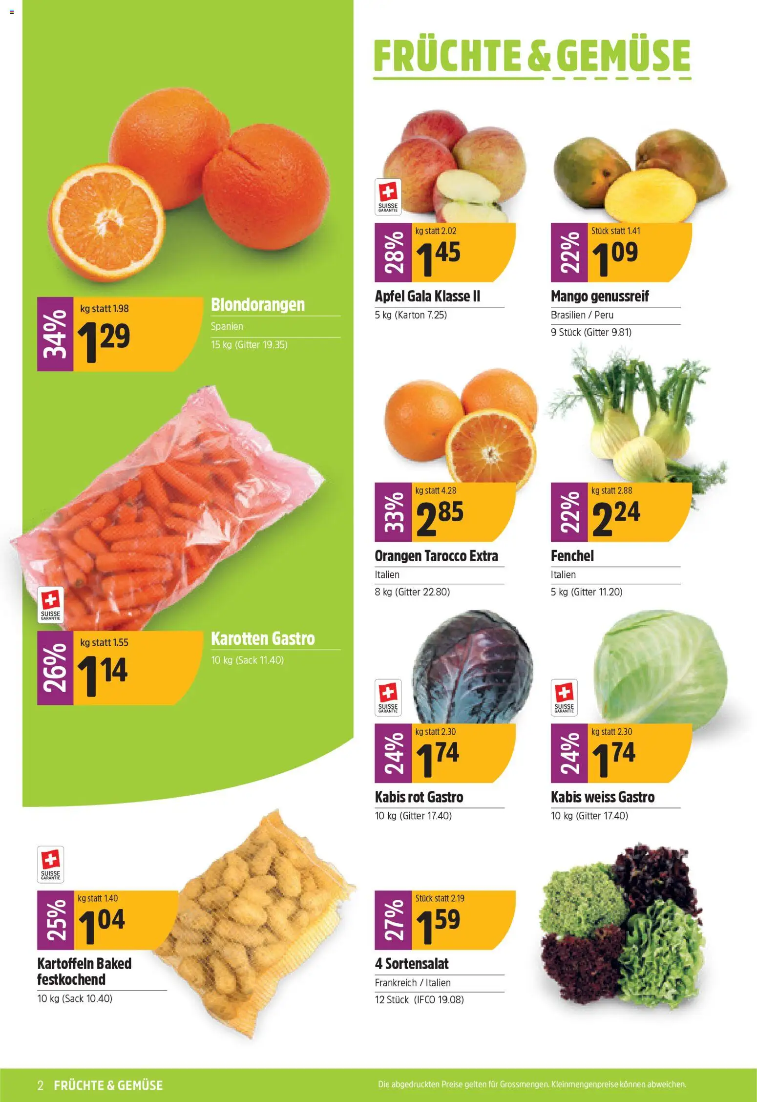 TopCC Aktionen – gültig ab 26.01.2026 | Seite: 2 | Produkte: Gitter, Äpfel, Kartoffeln, Mango