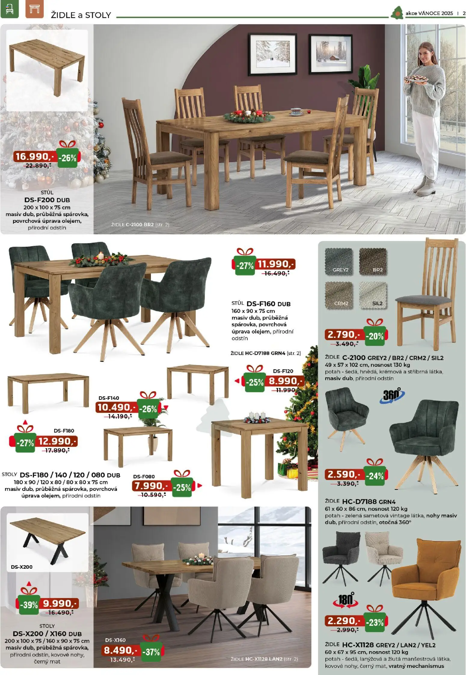 Jamall nábytek leták - Vánoce od 05.11.2025 | Strana: 2 | Produkty: Stůl, Židle
