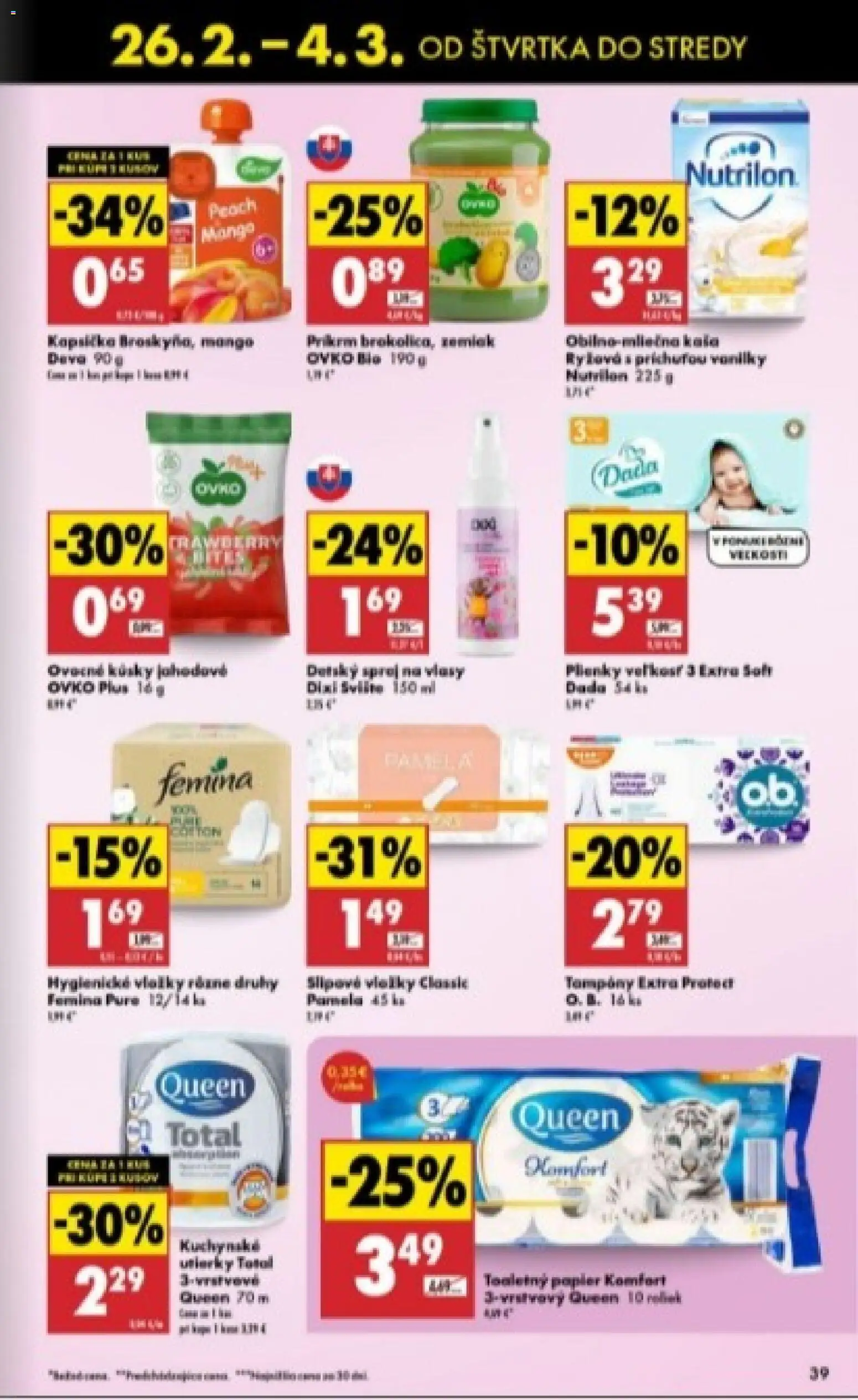 Nové Biedronka akcie – leták je platný od 26.02.2026 | Strana: 39 | Produkty: Nutrilon, Šál, Mango