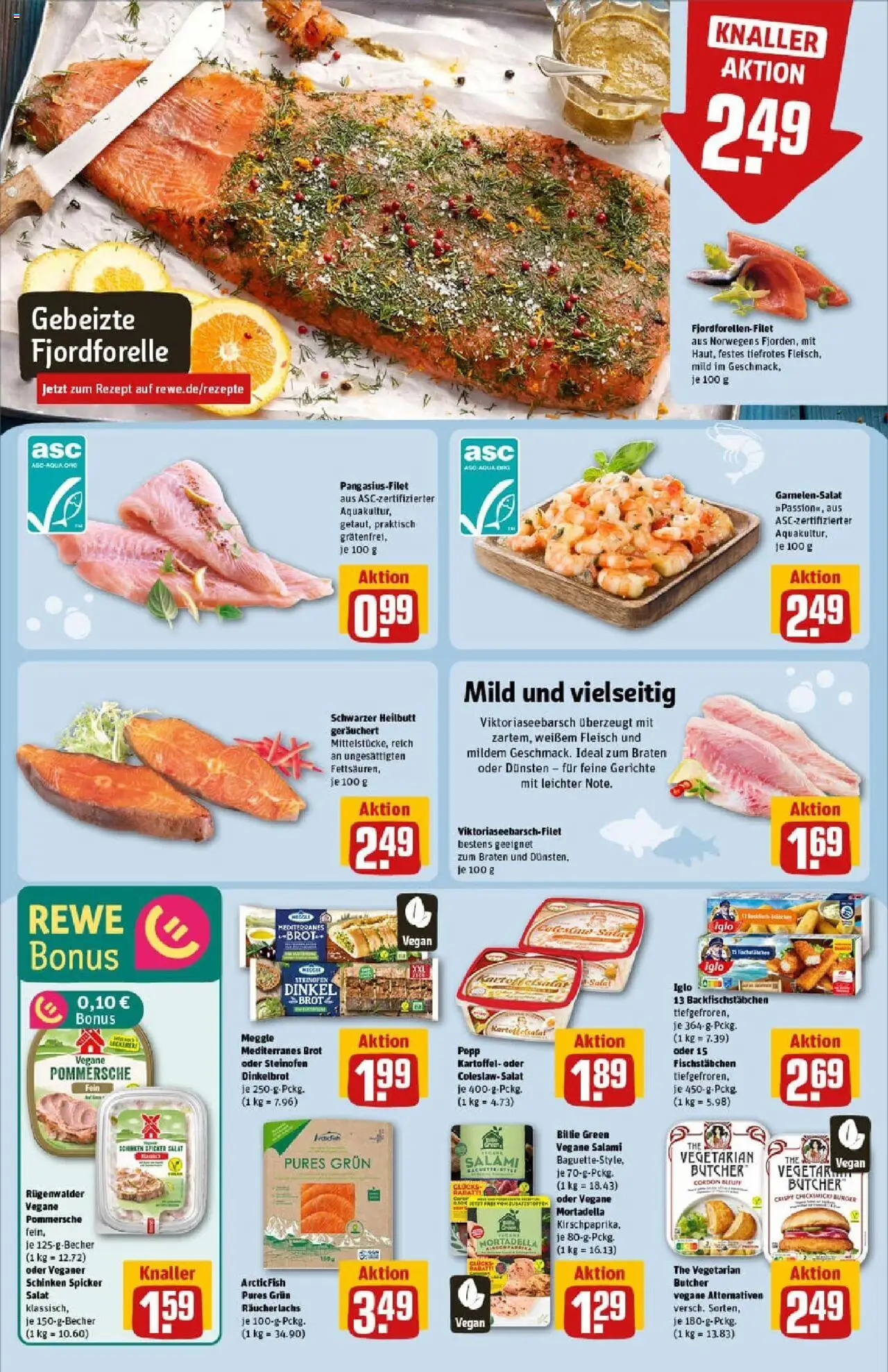 Rewe prospekt Rheinbach	 - gültig ab dem 13.07.2025 | Seite: 12 | Produkte: Burger, Lachs, Salami, Salat