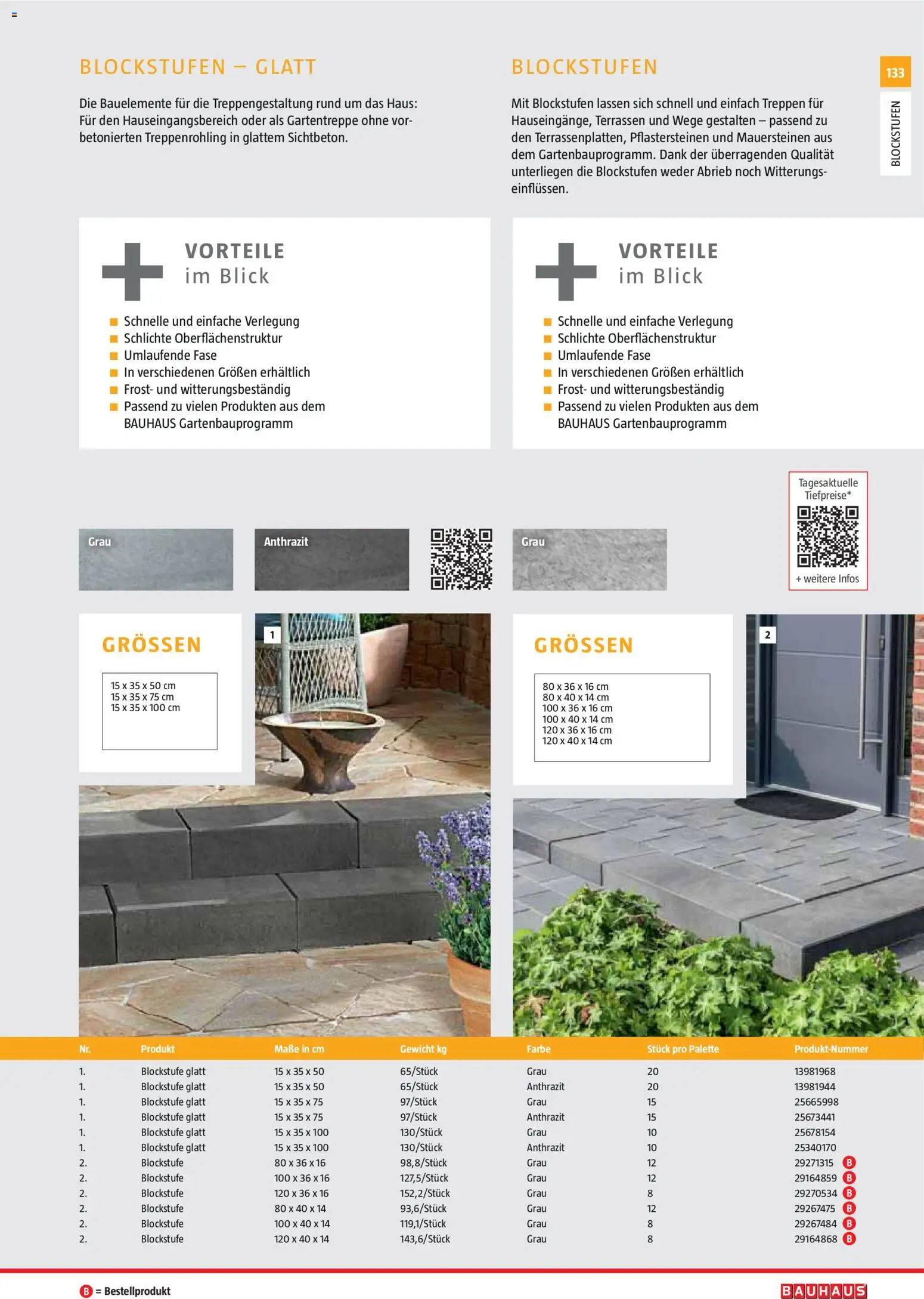 Bauhaus Gartenbaumaterialien gültig ab 01.04.2026 | Seite: 133 | Produkte: Gewicht