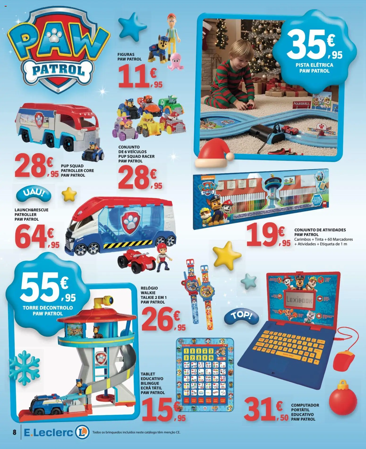 E.Leclerc Brinquedos de Natal │ válido de 11.11.2025 | Página: 8 | Produtos: Computador, Top, Tinta, Tablet