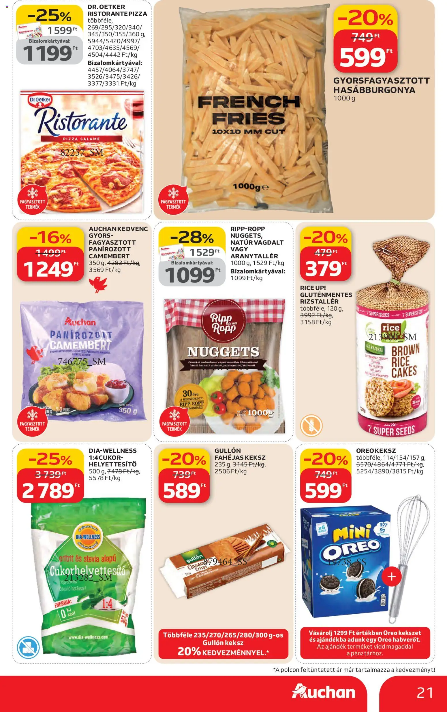 Auchan akciós ujság - amely érvényes a következő dátumtól: 12.02.2026 | Oldal: 21 | Termékek: Hasábburgonya, Gluténmentes, Vegán, Cukor