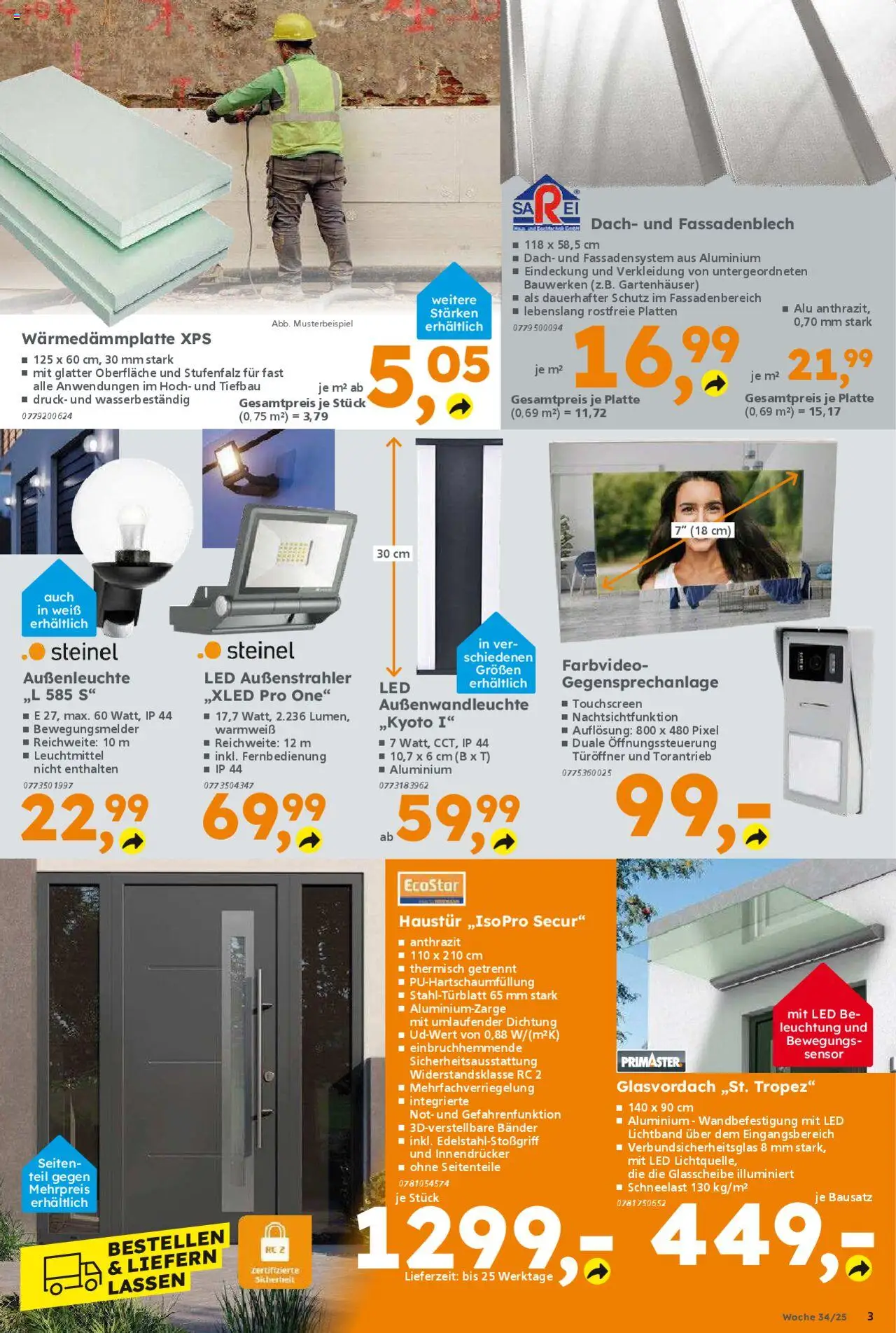 Globus Baumarkt Prospekt 	 - gültig ab dem 18.08.2025 | Seite: 3 | Produkte: Außenleuchte