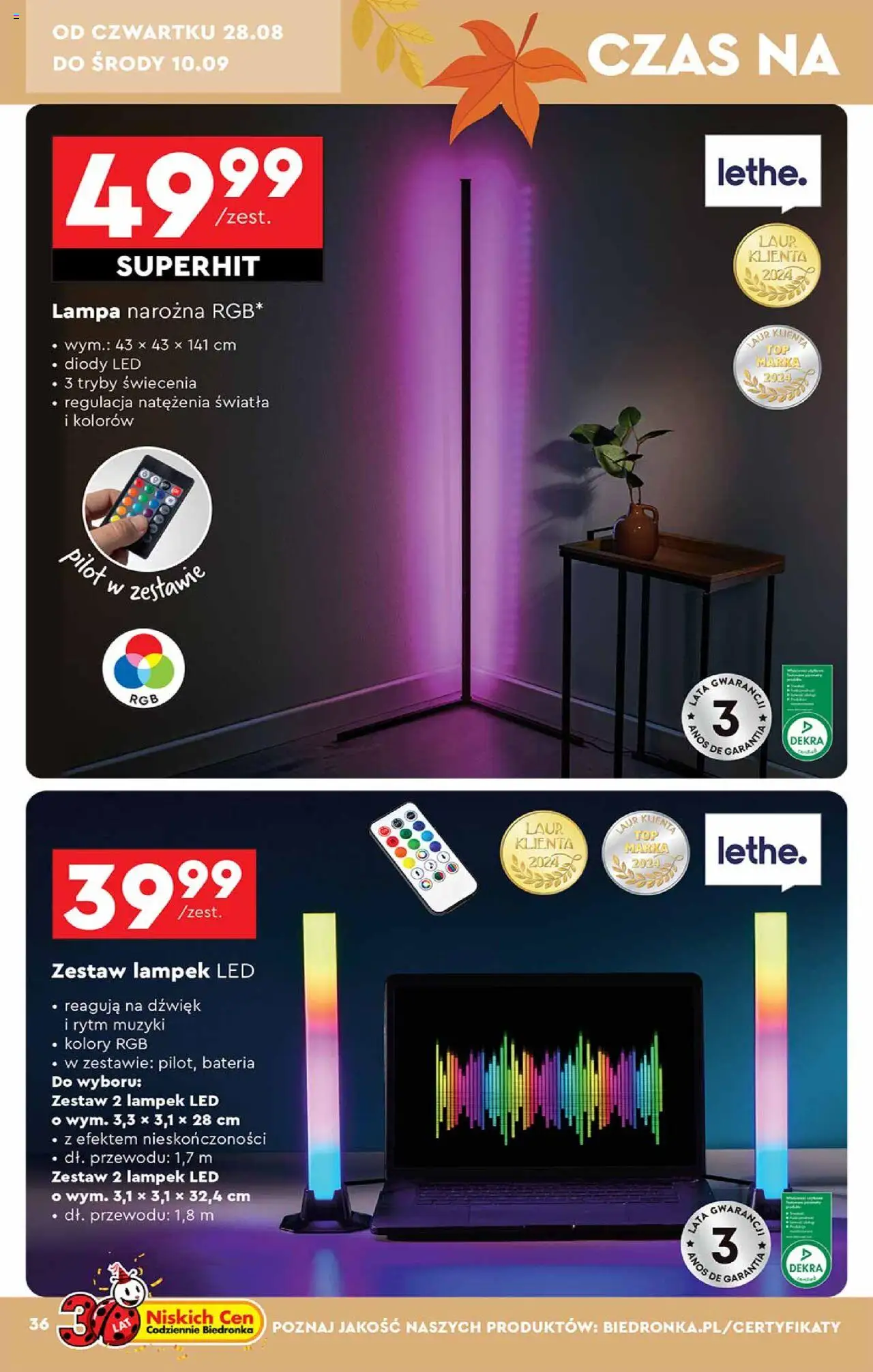 Biedronka gazetka - Hity i inspiracje od 25.08.2025 | Strona: 36 | Produkty: Bateria, Lampa
