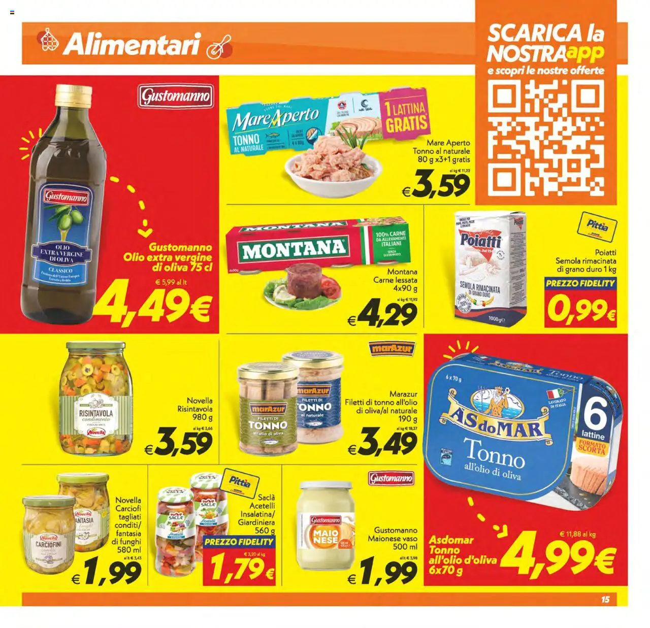 Volantino SuperConveniente del 22.08.2025 | Pagina: 15 | Prodotti: Olio, Carciofi, Tonno, Olio extra vergine