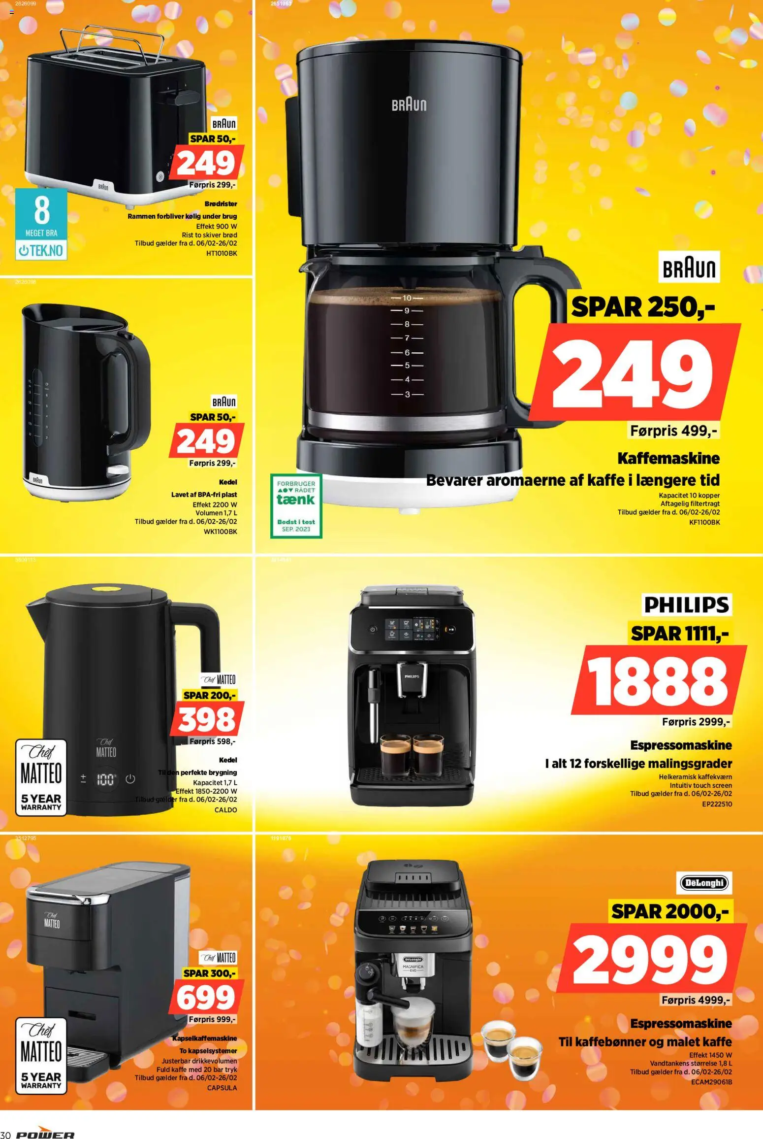 Power tilbudsavis – gyldig fra 20.02.2026 | Side: 30 | Produkter: Brød, Kaffe, Brødrister, Kedel