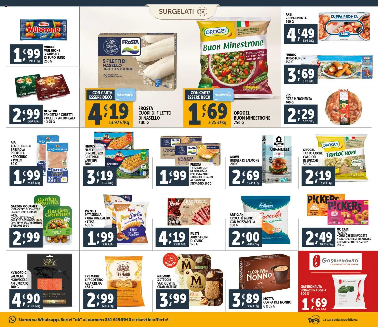 Volantino Decò del 06.03.2026 | Pagina: 11 | Prodotti: Merluzzo, Nuggets, Suino, Arrosticini