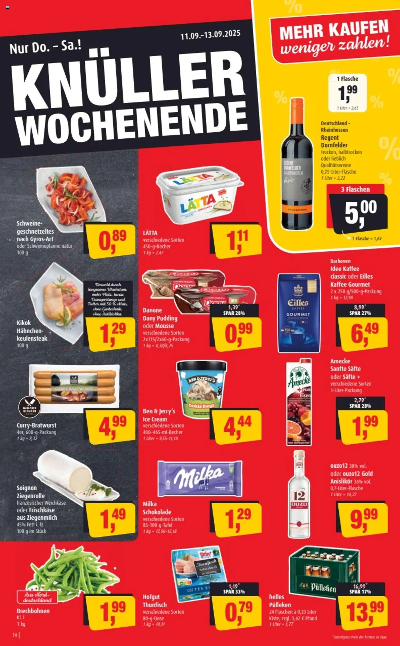 Markant Prospekt 	 – gültig ab 08.09.2025 | Seite: 14 | Produkte: Idee kaffee, Ouzo, Kaffee, Lätta