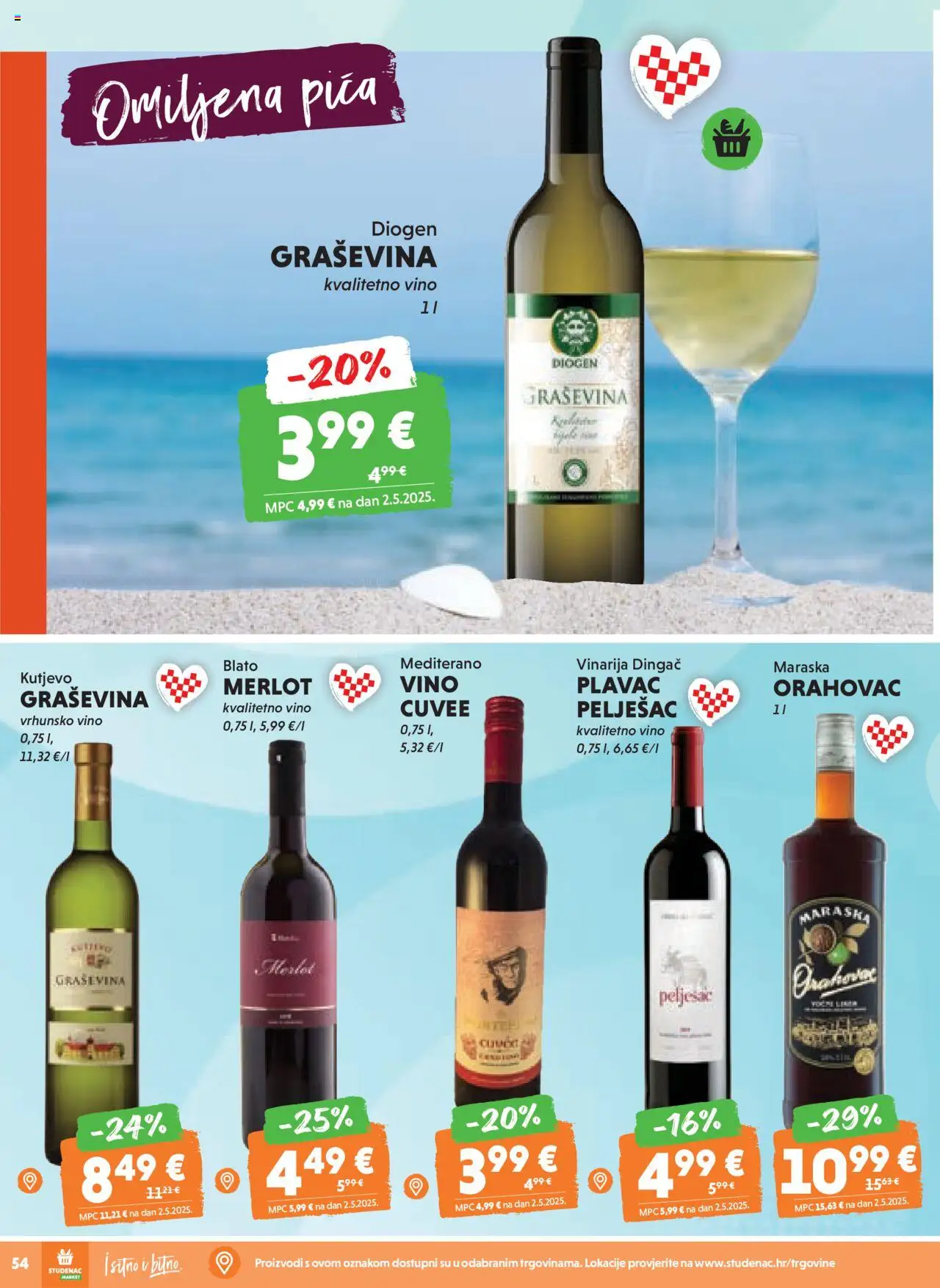 Studenac katalog | vrijedi od 13.08.2025 | Stranica: 54 | Proizvodi: Vino