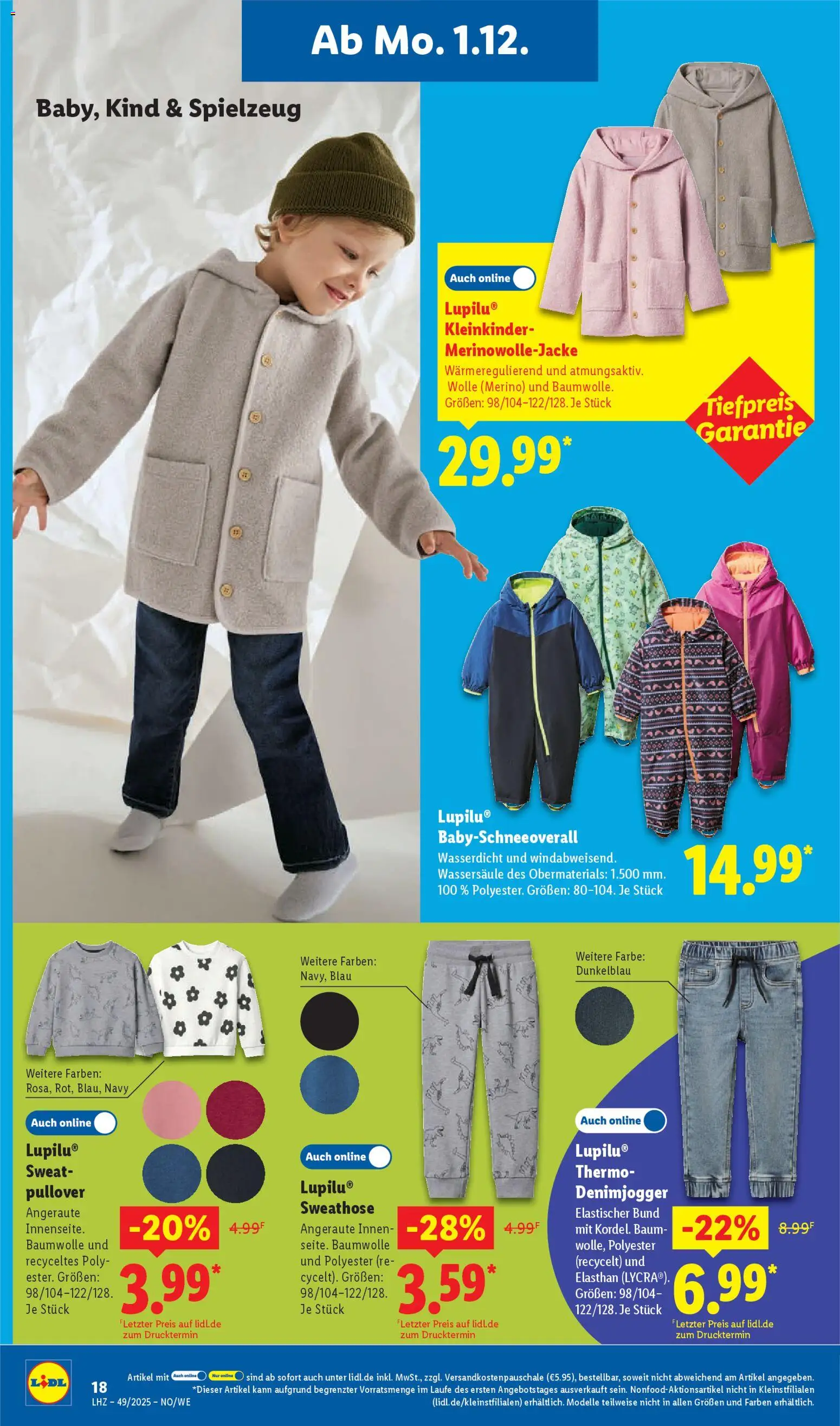 Lidl Prospekt Lüchow – gültig ab 01.12.2025 | Seite: 32 | Produkte: Sweathose, Pullover