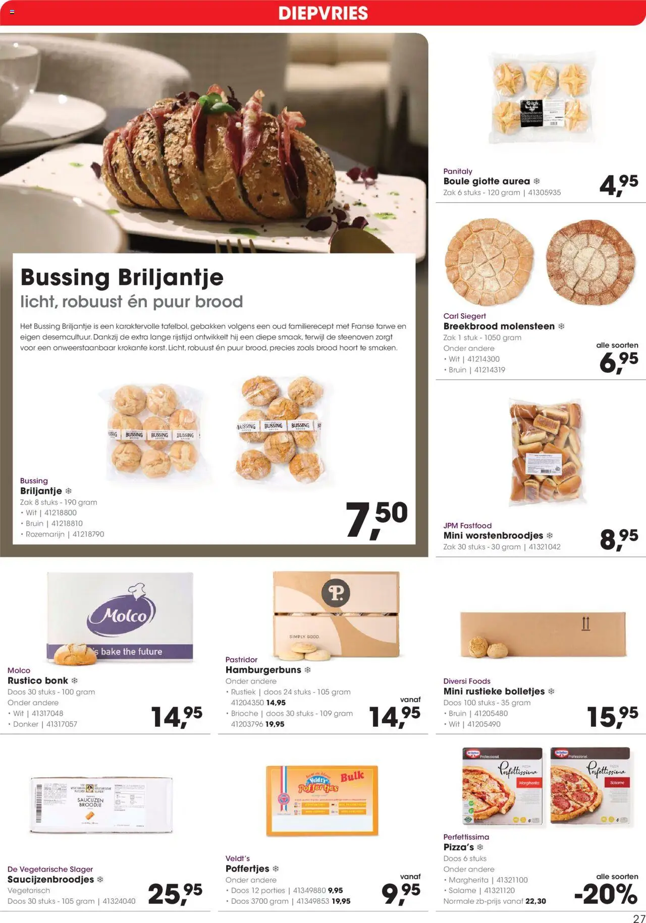 {H1} | Pagina: 27 | Producten: Zak, Tarwe, Bolletjes, Broodje