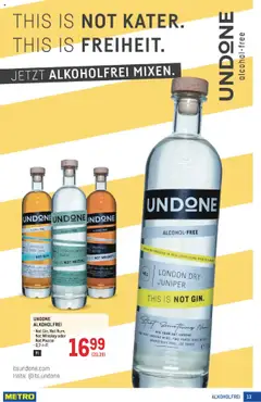 Metro angebote Alkoholfrei gültig ab 29.05.2025 | Seite: 13 | Produkte: Whiskey, Grapefruit