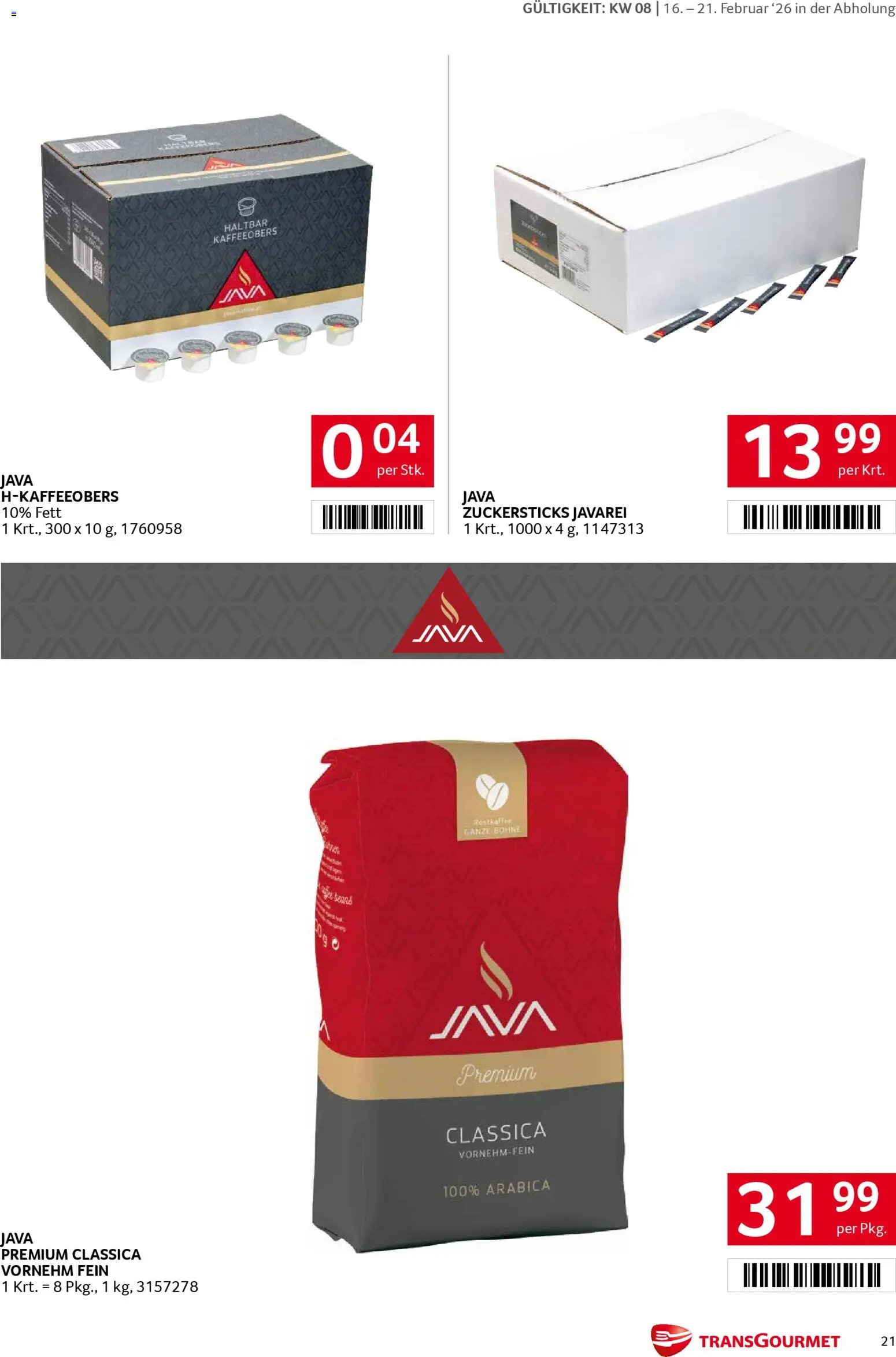 Transgourmet Flugblatt gültig ab 16.02.2026 | Seite: 21
