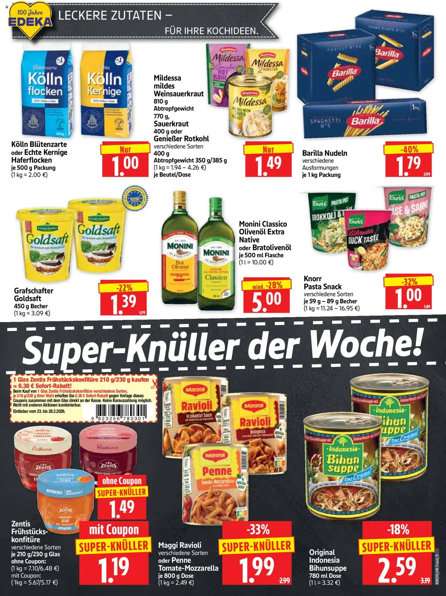 HERKULES Prospekt 	 – gültig ab 23.02.2026 | Seite: 9 | Produkte: Kolln, Maggi, Pasta, Flocken