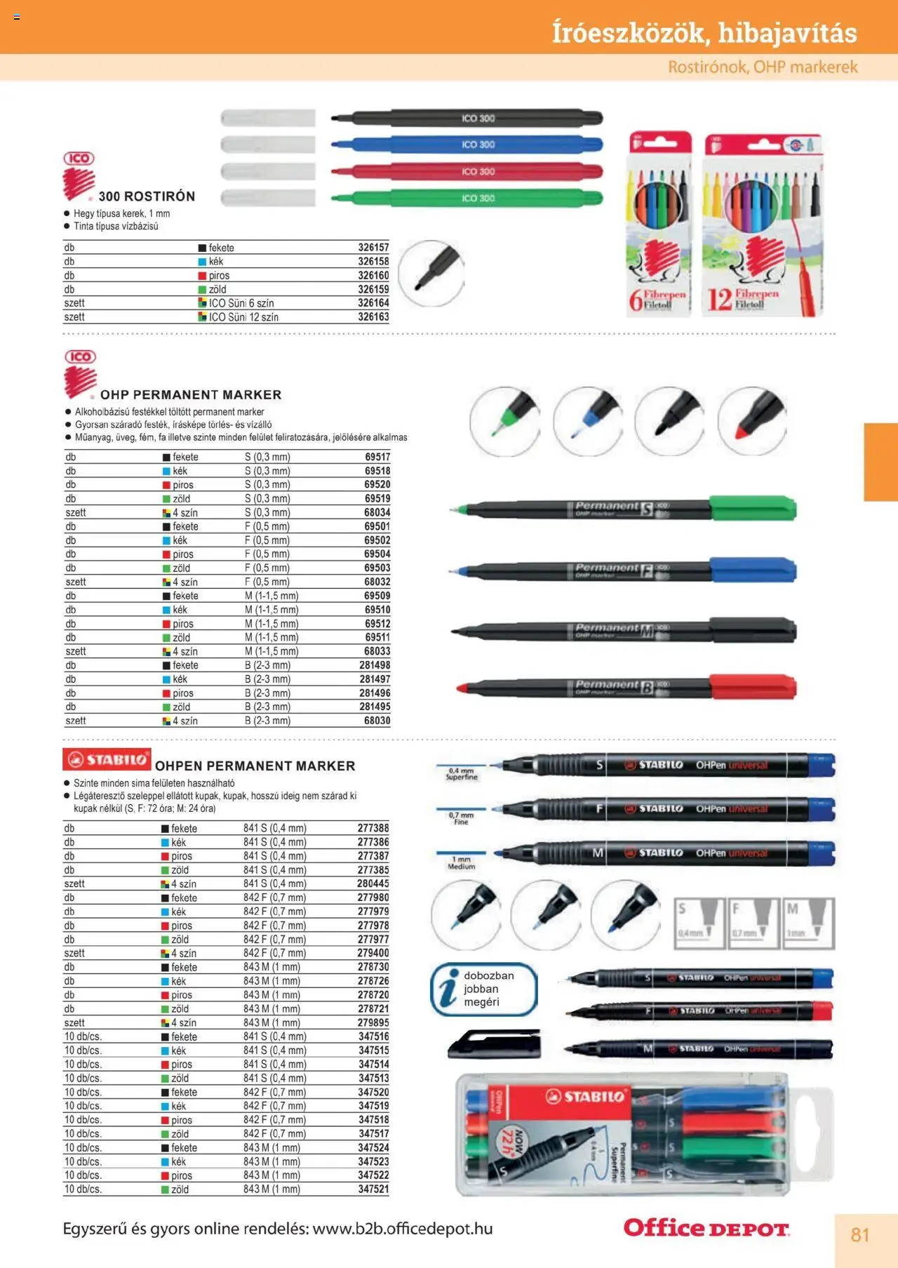 Office Depot akciós ujság - amely érvényes a következő dátumtól: 10.04.2025 | Oldal: 81 | Termékek: Óra