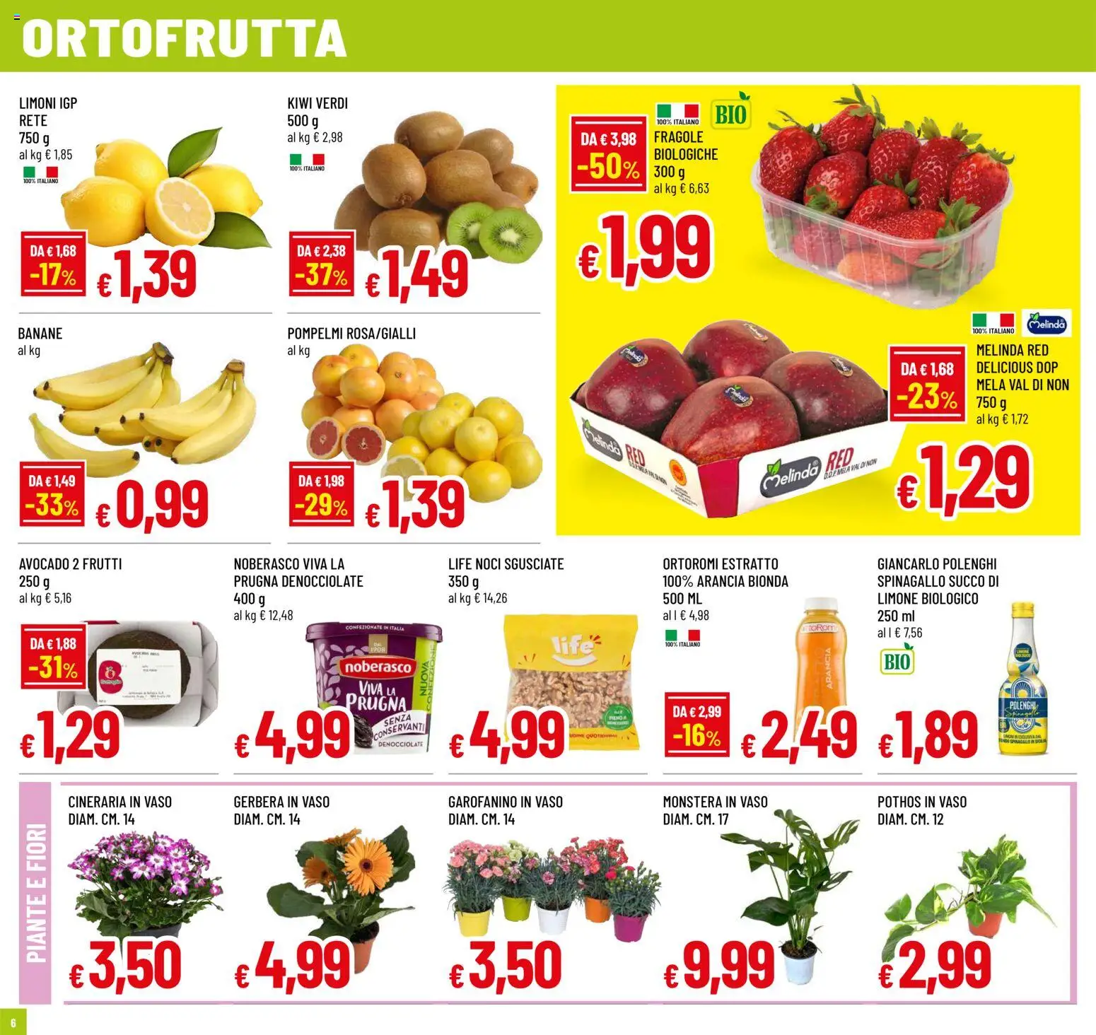 Volantino Galassia del 19.02.2026 | Pagina: 6 | Prodotti: Kiwi, Avocado, Limone, Arancia