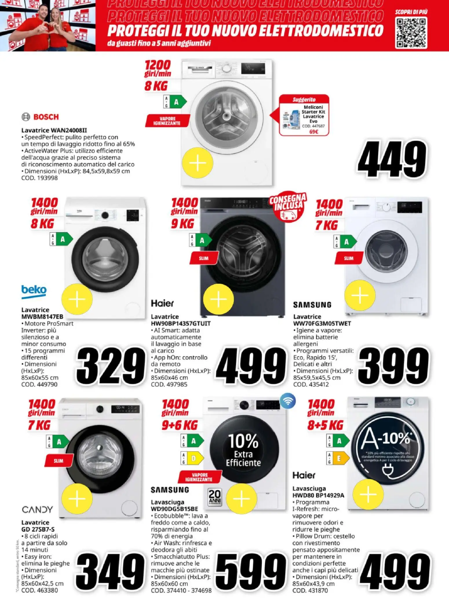 Volantino Media World del 09.01.2026 | Pagina: 23 | Prodotti: Lavasciuga, Abiti, Lavatrice, Samsung