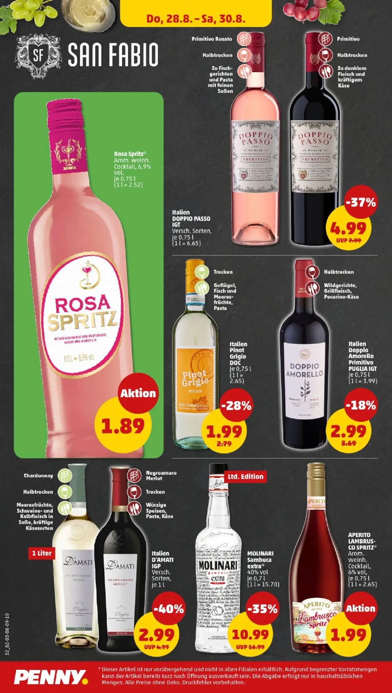 Penny - Hamburg - gültig ab dem 25.08.2025 | Seite: 32 | Produkte: Sambuca, Fisch, Mango, Pasta