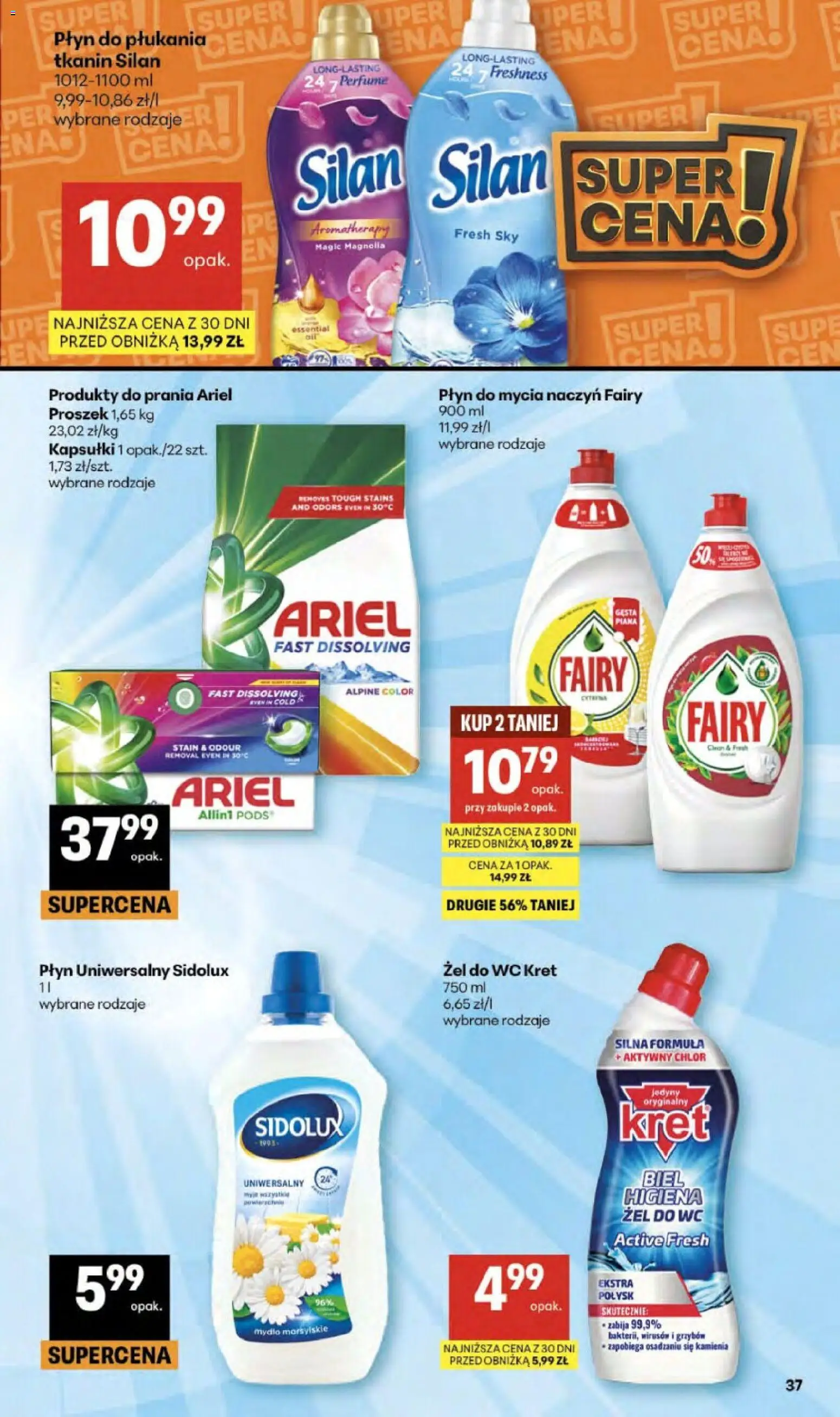 Delikatesy Centrum gazetka od 23.04.2026 | Strona: 37 | Produkty: Ariel, Fairy, Mydło, Płyn do mycia naczyń