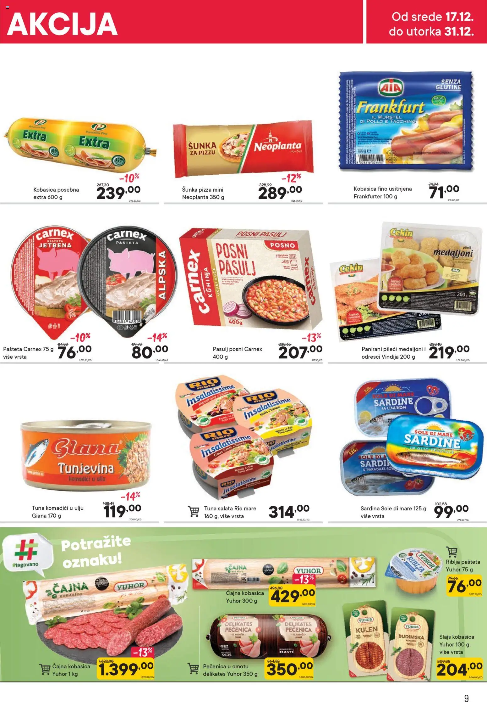 PerSu katalog - važi od 17.12.2025 | Strana: 9 | Proizvode: Salata, Kuhinja, Šunka, Paradajz