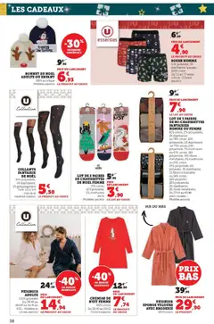 Super U - Prévisualisation de Super U - Noël à prix bas valide à partir de 12.11.2025 | Page: 38 | Produits: Bonnet, Peignoir, Coton, Chemise