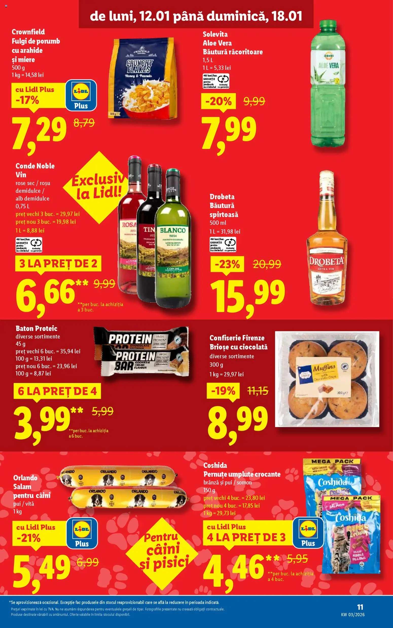 Noul catalog Lidl – valabil de la 12.01.2026 | Pagină: 11 | Produse: Aloe vera, Hacıyatmaz Kedi Oyuncağı, Cam suyu, Fulgi