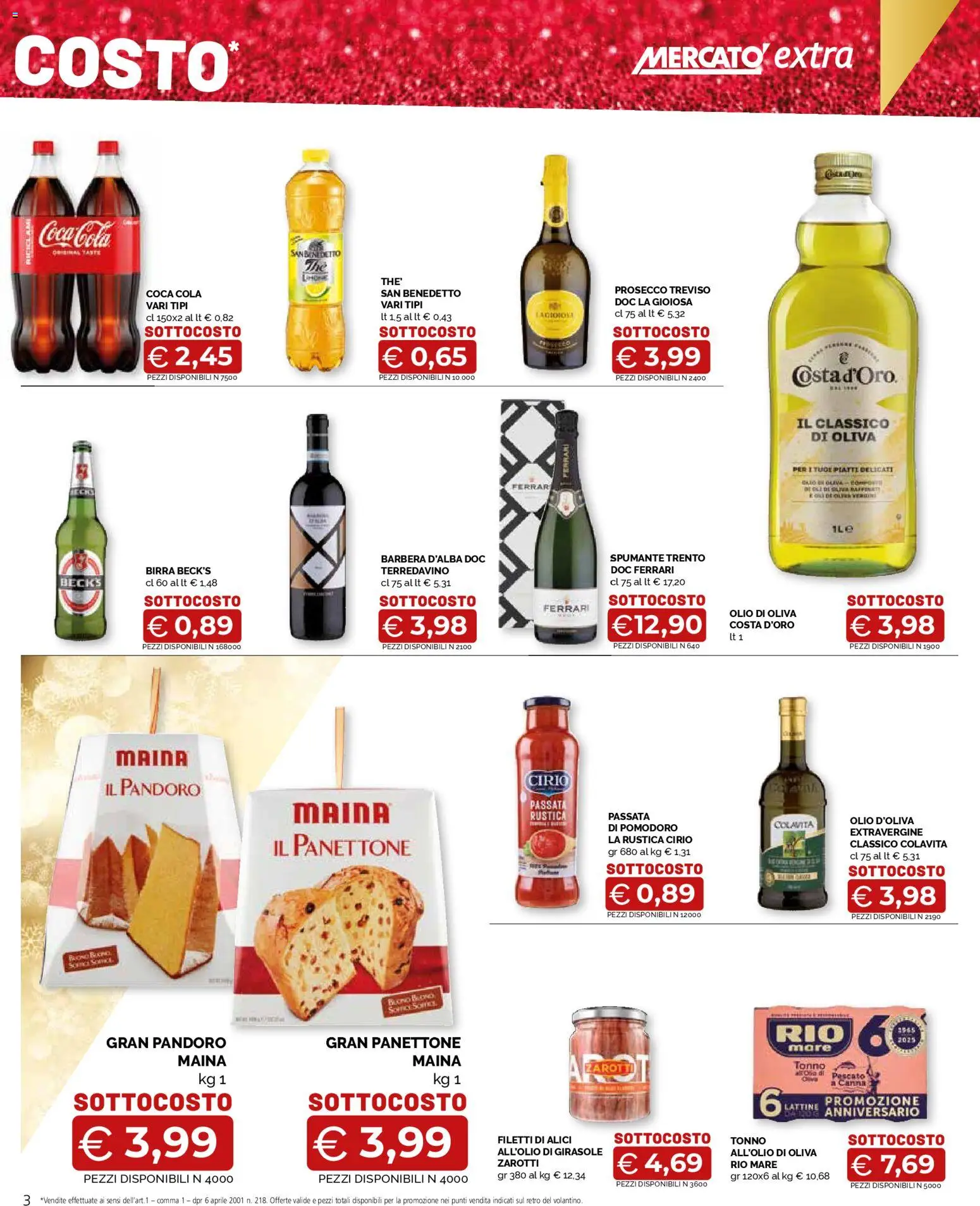 Volantino Mercatò del 04.12.2025 | Pagina: 3 | Prodotti: Olio, Tonno, Alici, Olio di Oliva