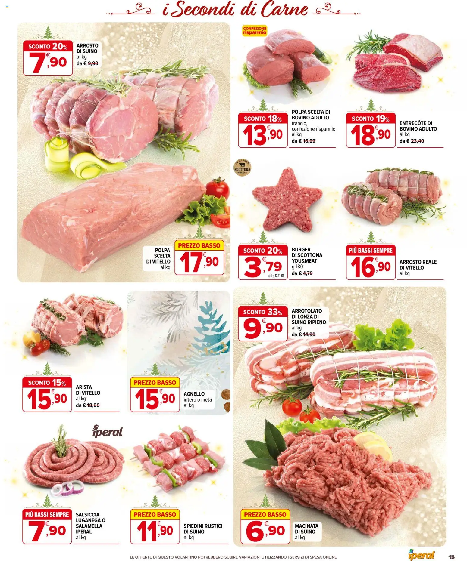Volantino Iperal del 11.12.2025 | Pagina: 15 | Prodotti: Salamella, Suino, Salsiccia, Rustici