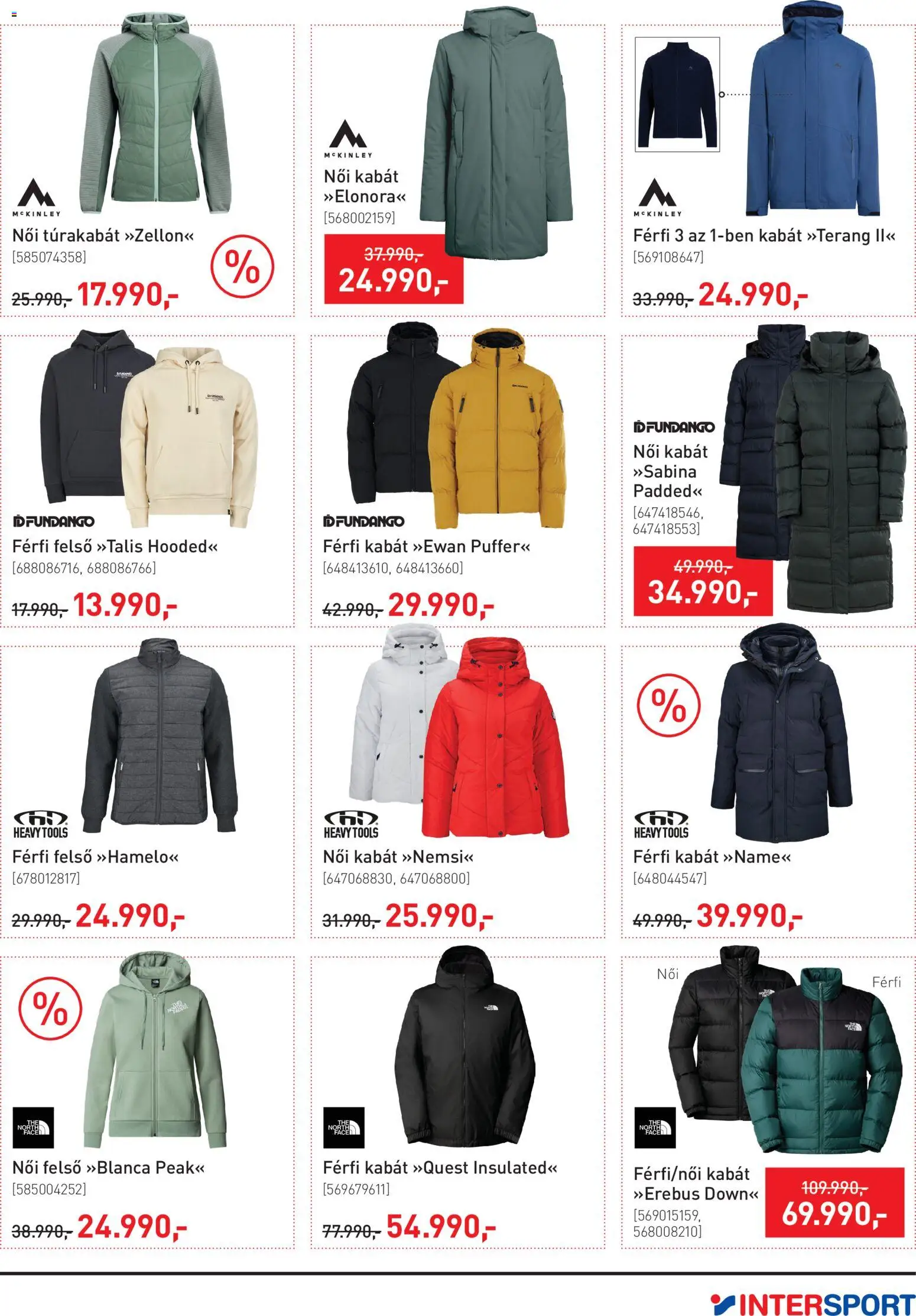 Intersport akciós ujság - amely érvényes a következő dátumtól: 06.01.2026 | Oldal: 5 | Termékek: Túrakabát, Női kabát, Kabát