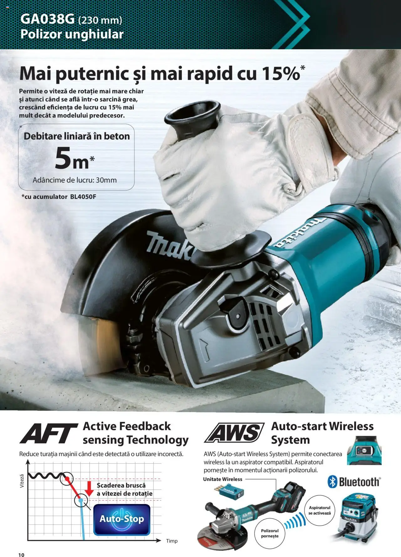 Makita catalog - Masini profesionale Makita XGT – valabil de la 20.06.2024 | Pagină: 10 | Produse: Aspirator, Polizor
