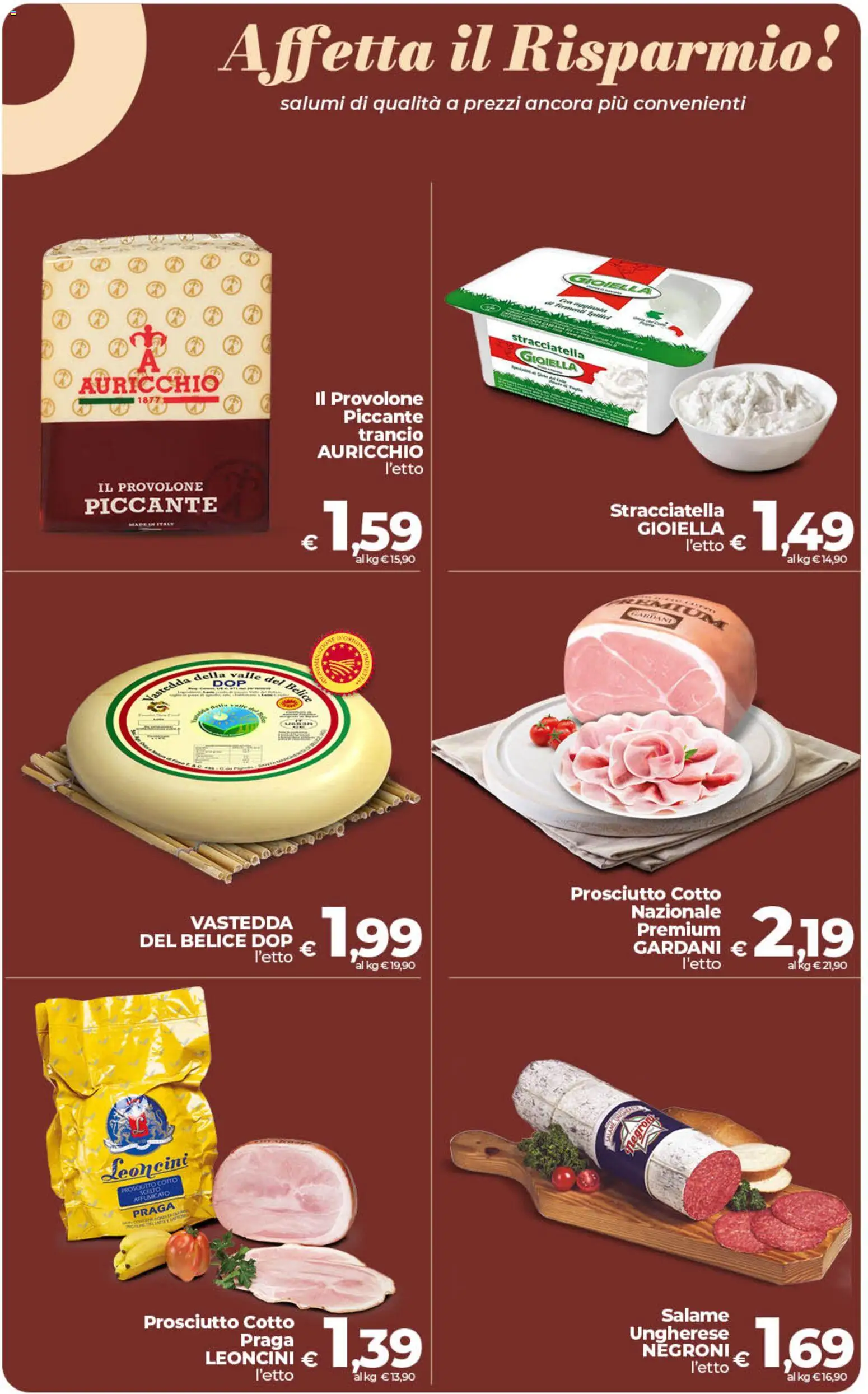 Volantino COOP del 26.03.2026 | Pagina: 17 | Prodotti: Provolone, Salame, Prosciutto, Stracciatella